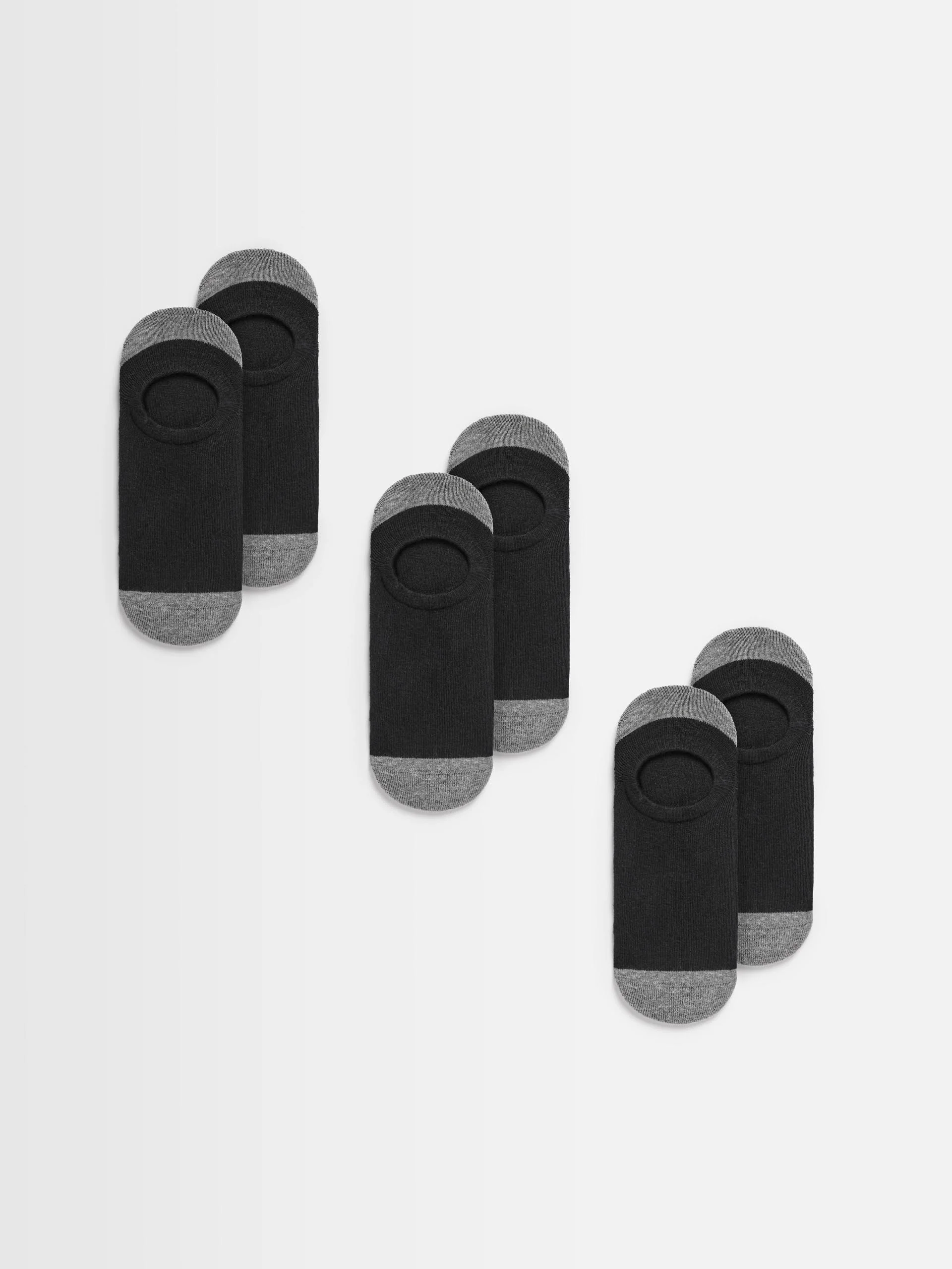 3 pack ARNE Invisible Socks in Black - Image 3
