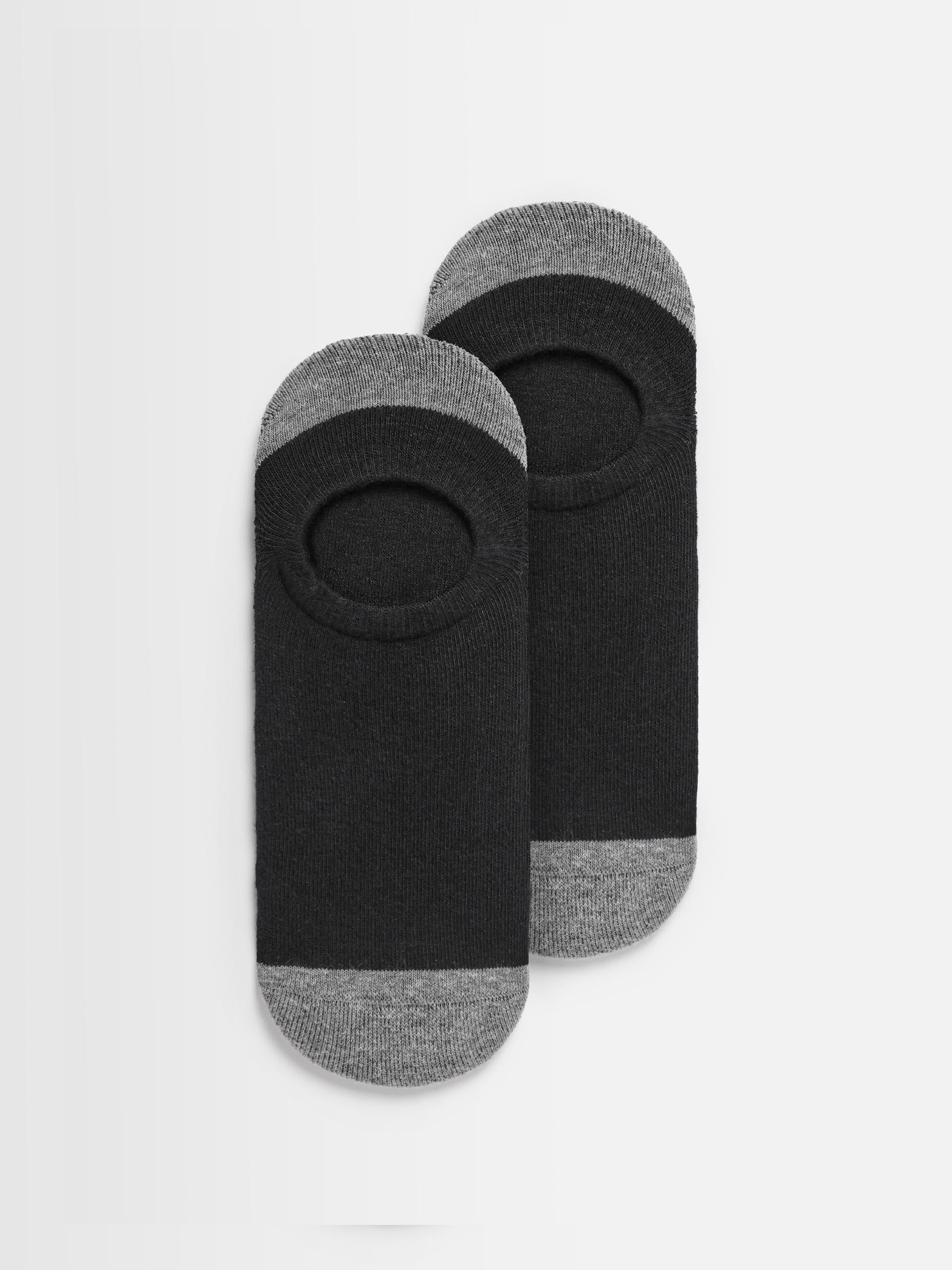 3 Pack ARNE Invisible Socks in Black White Grey - Image 3