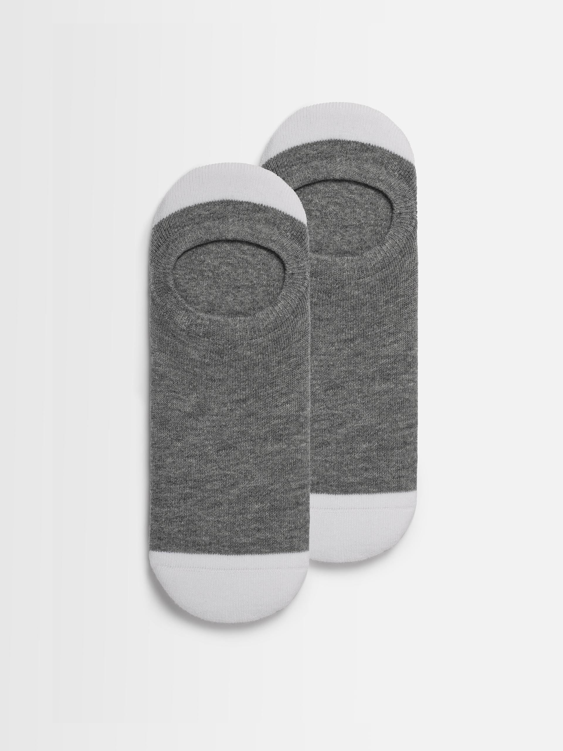 3 Pack ARNE Invisible Socks in Black White Grey - Image 4