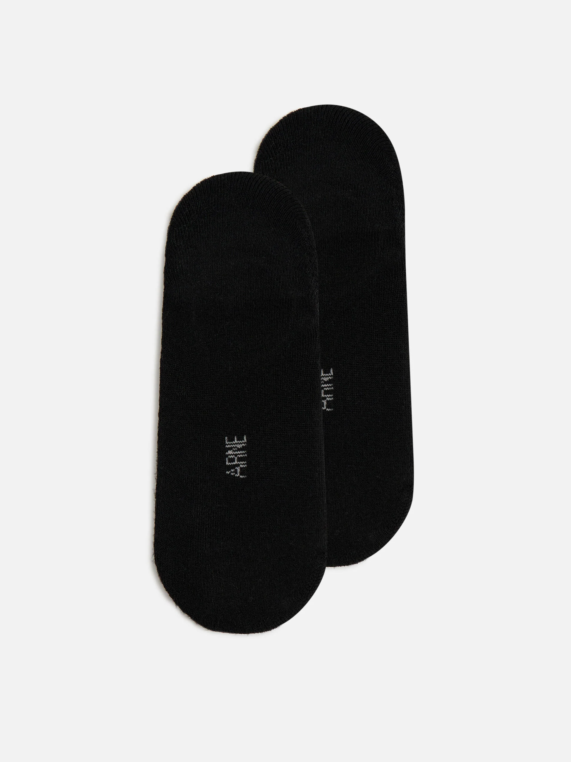3 Pack Invisible Cushioned Sock in Black White Marl Grey - Image 9