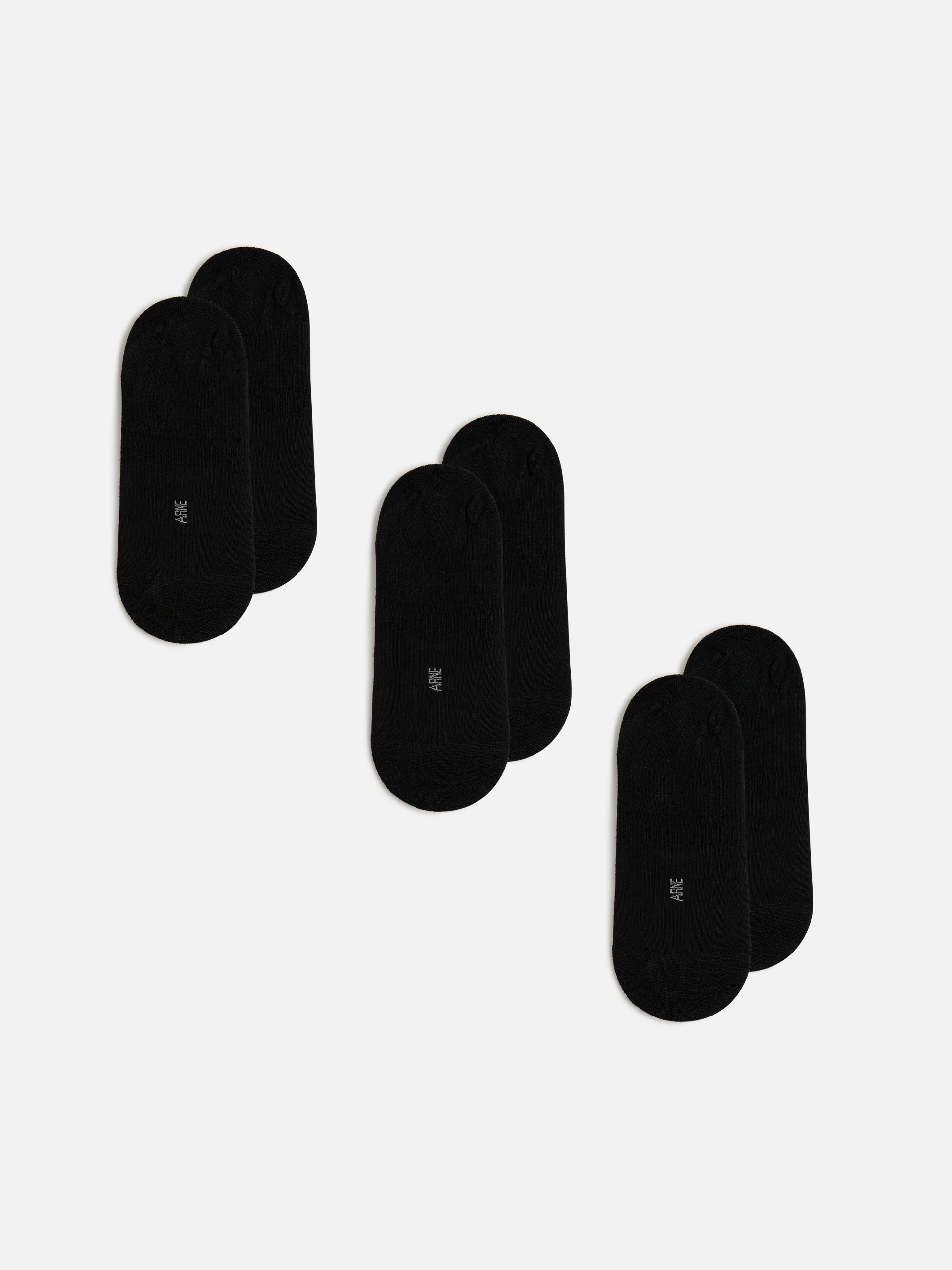 3 Pack No Show Sock in Black - Image 3