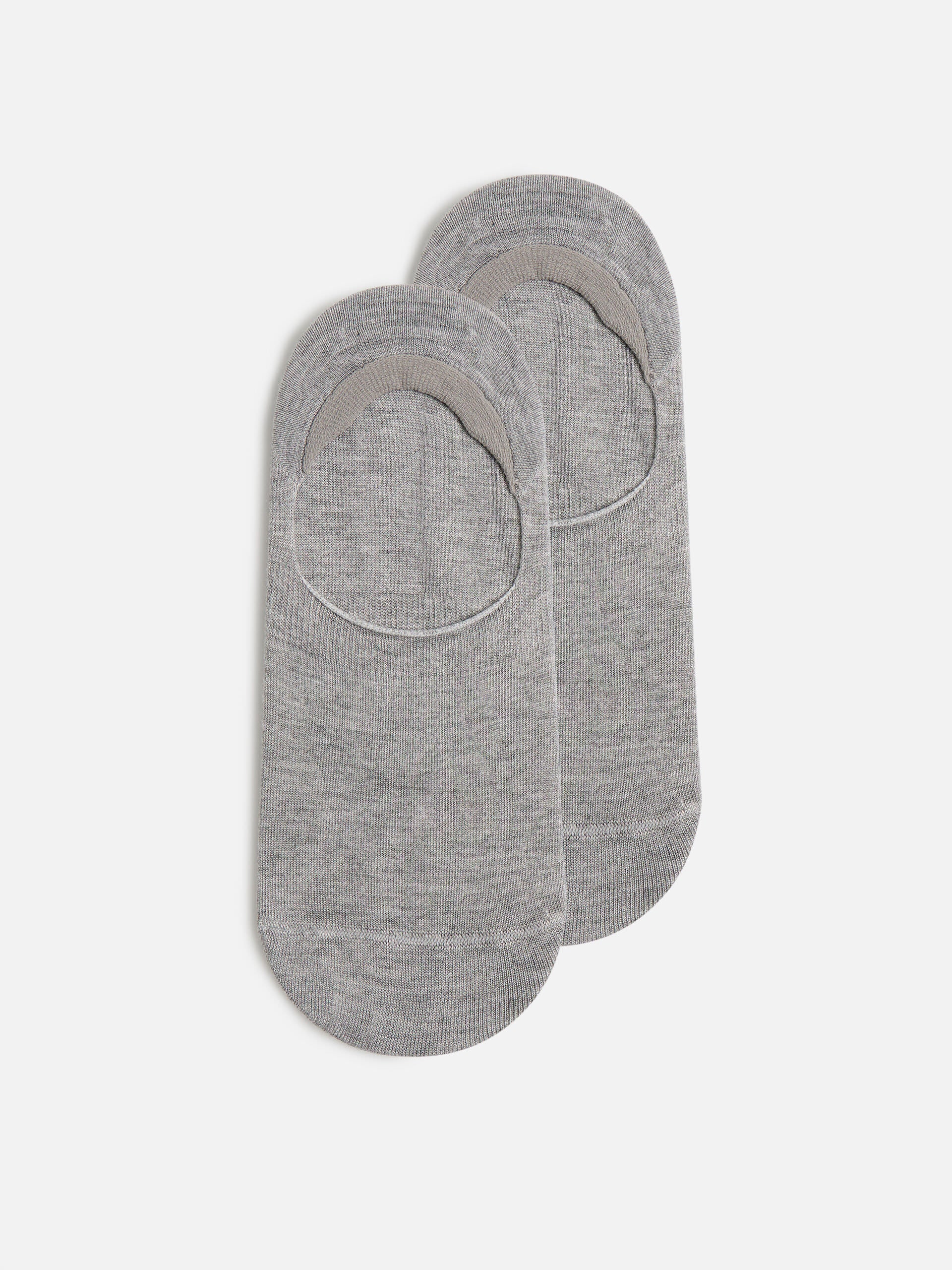 3 Pack No Show Sock in Black White Marl Grey - Image 6