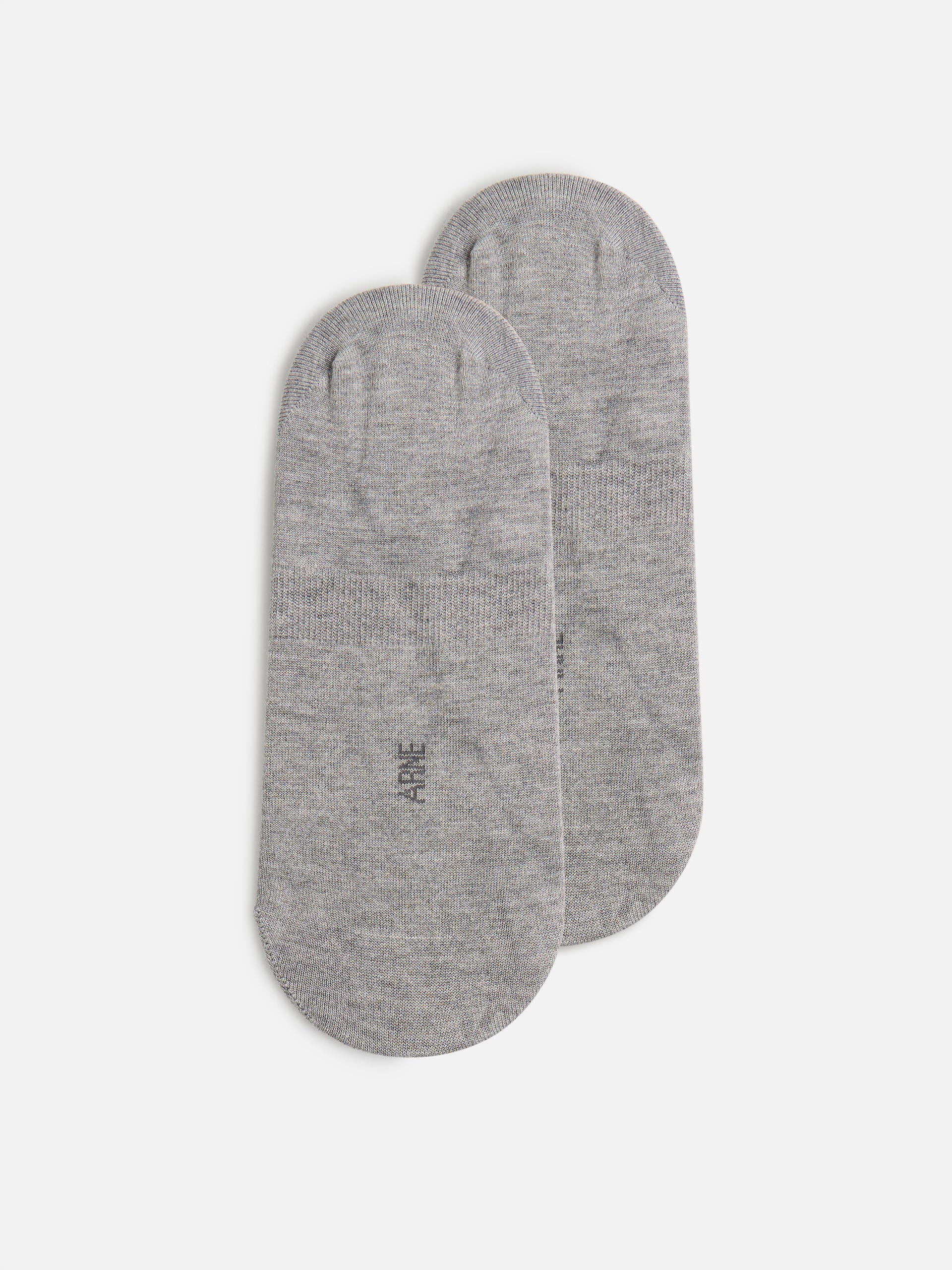 3 Pack No Show Sock in Black White Marl Grey - Image 7
