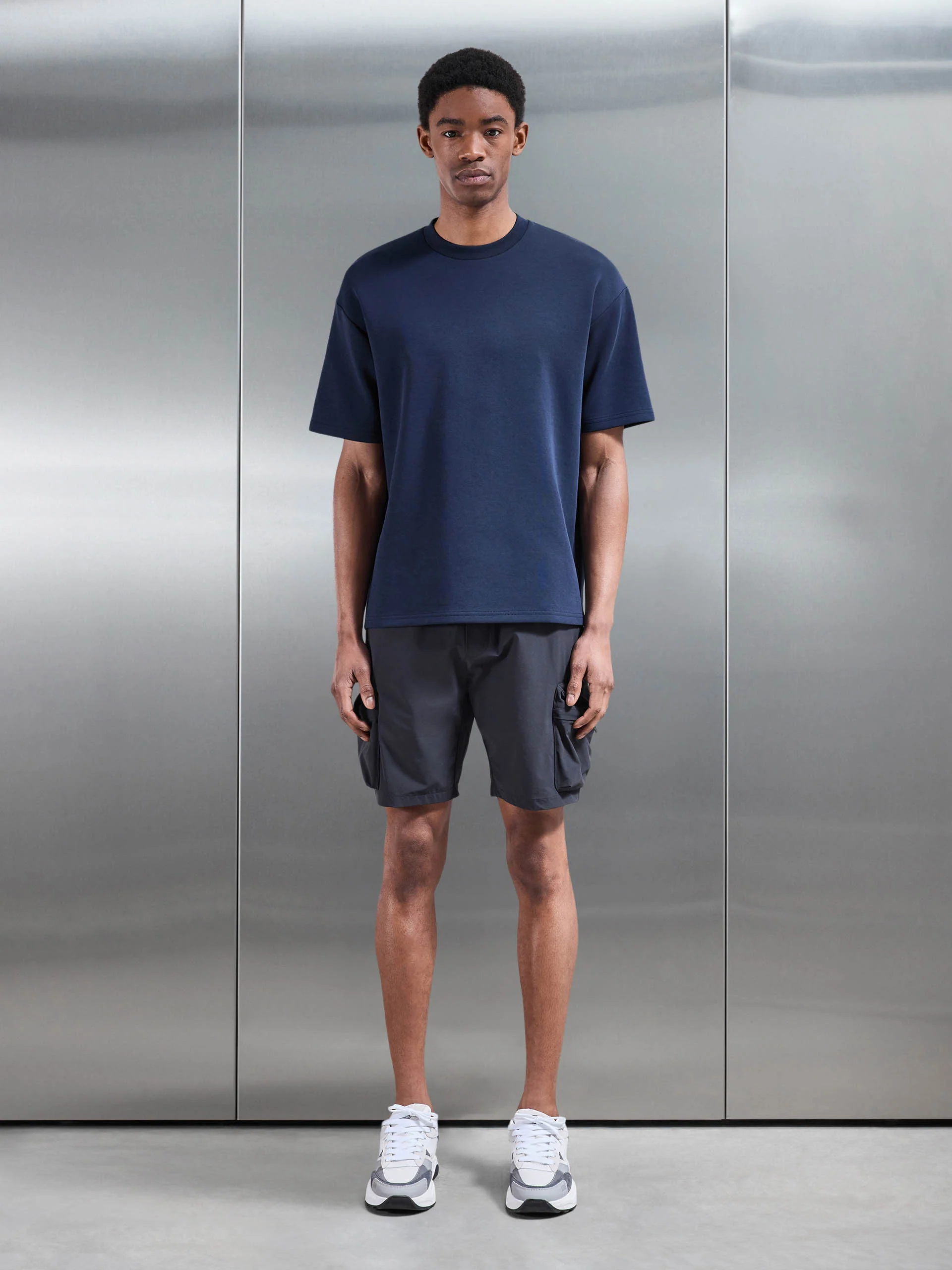 3D Pocket Cargo Short in Grey - Image 2