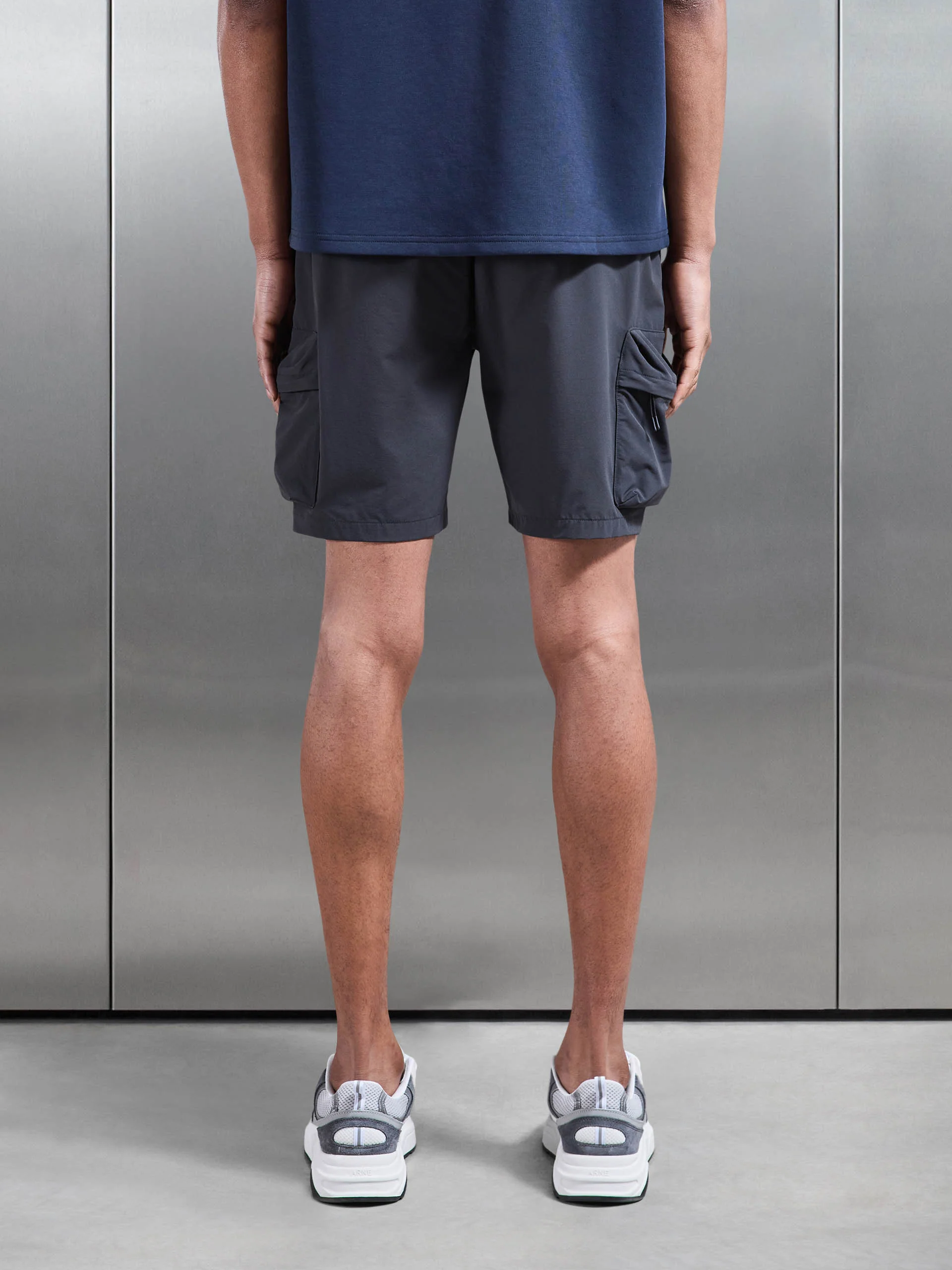 3D Pocket Cargo Short in Grey - Image 3