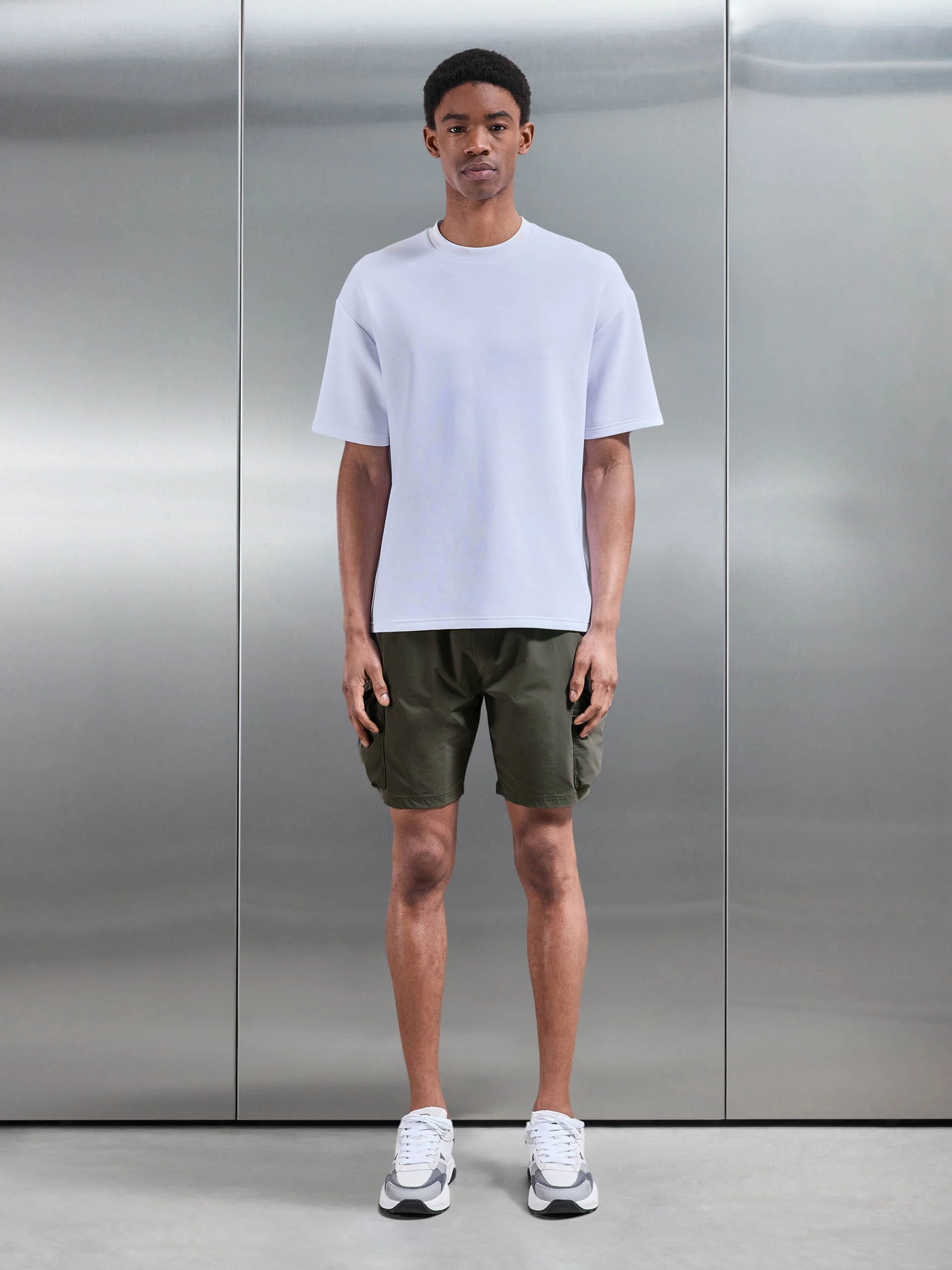 3D Pocket Cargo Short in Olive - Image 2