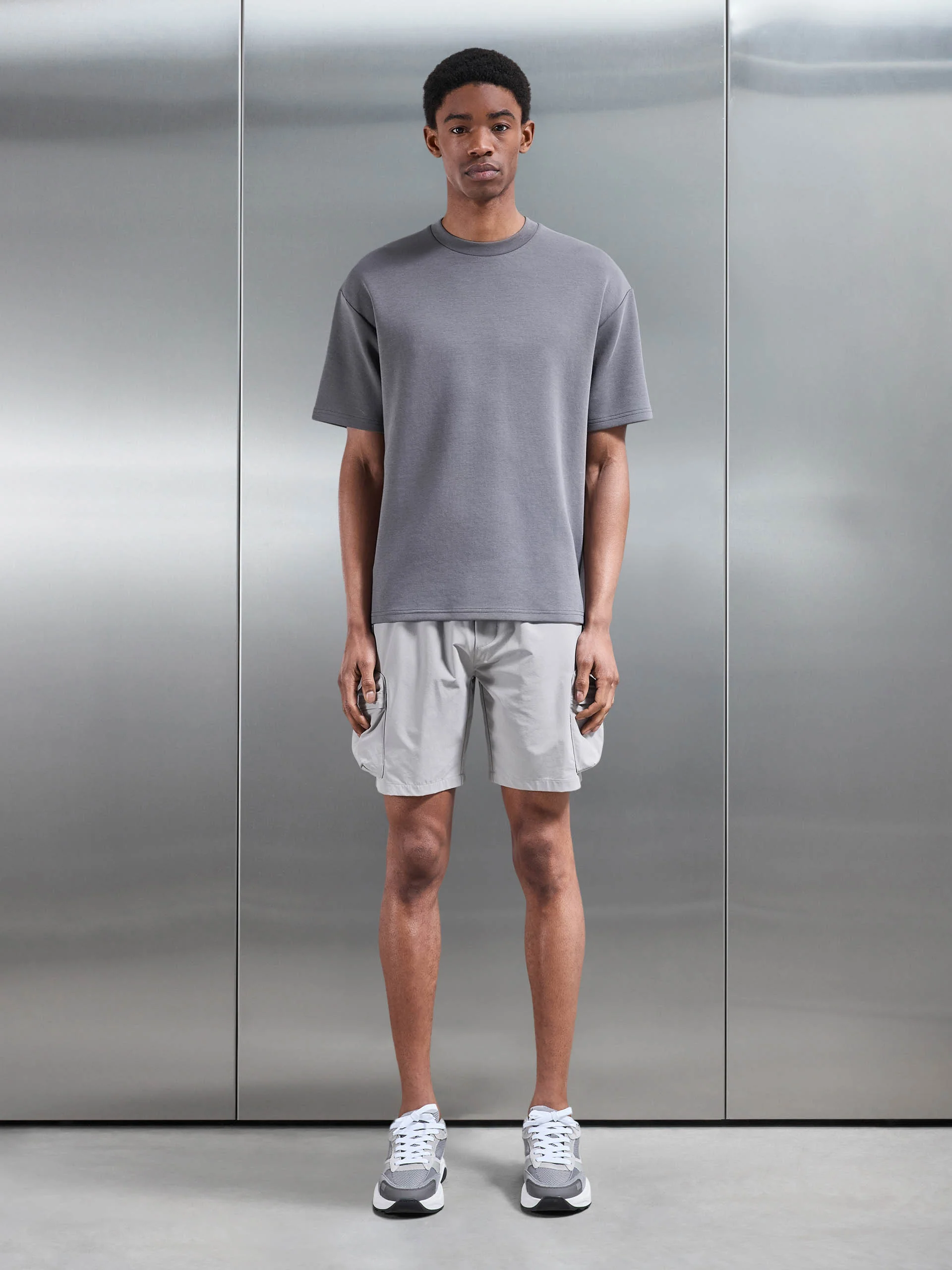 3D Pocket Cargo Short in Stone - Image 2