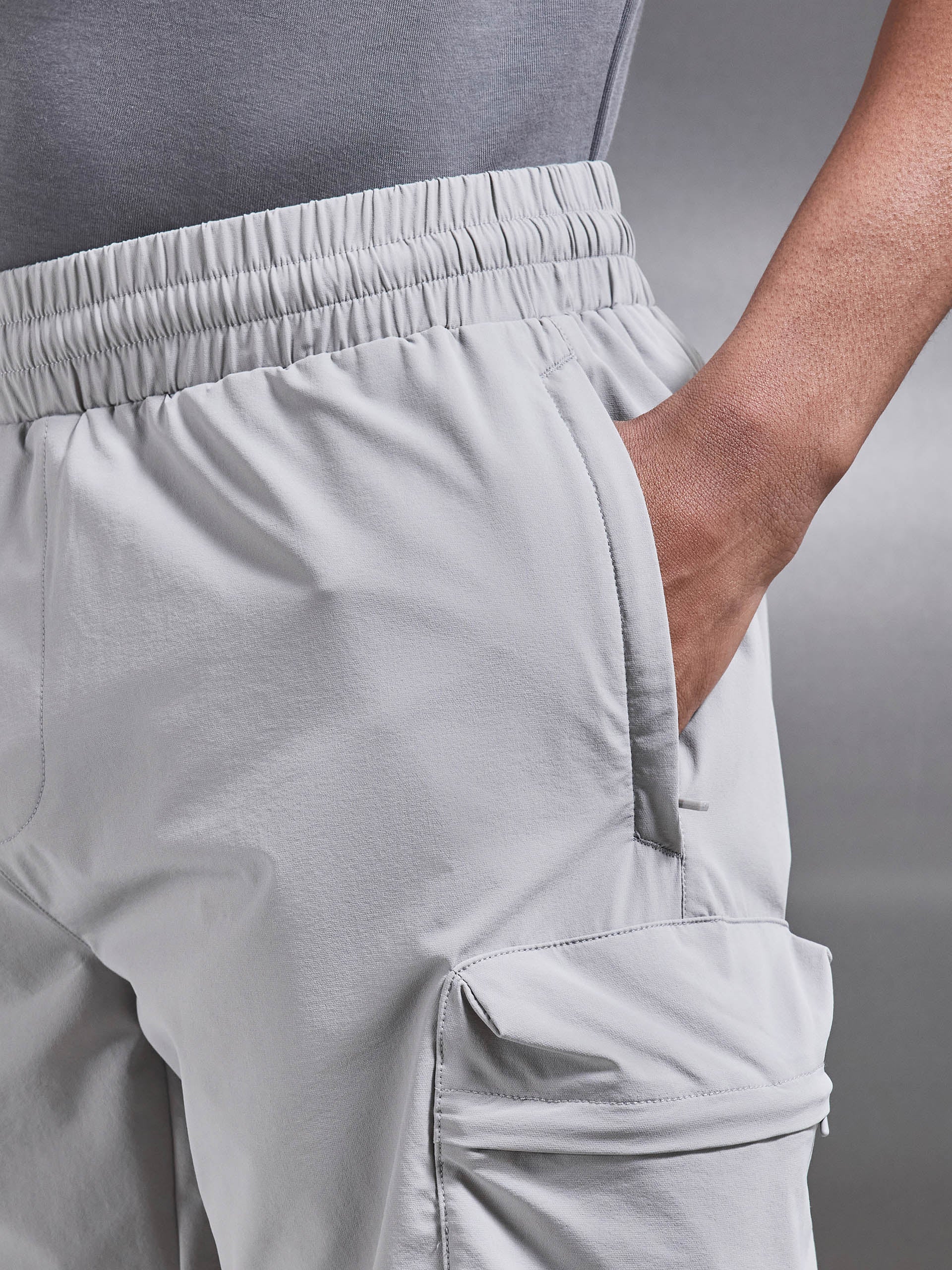 3D Pocket Cargo Short in Stone - Image 5