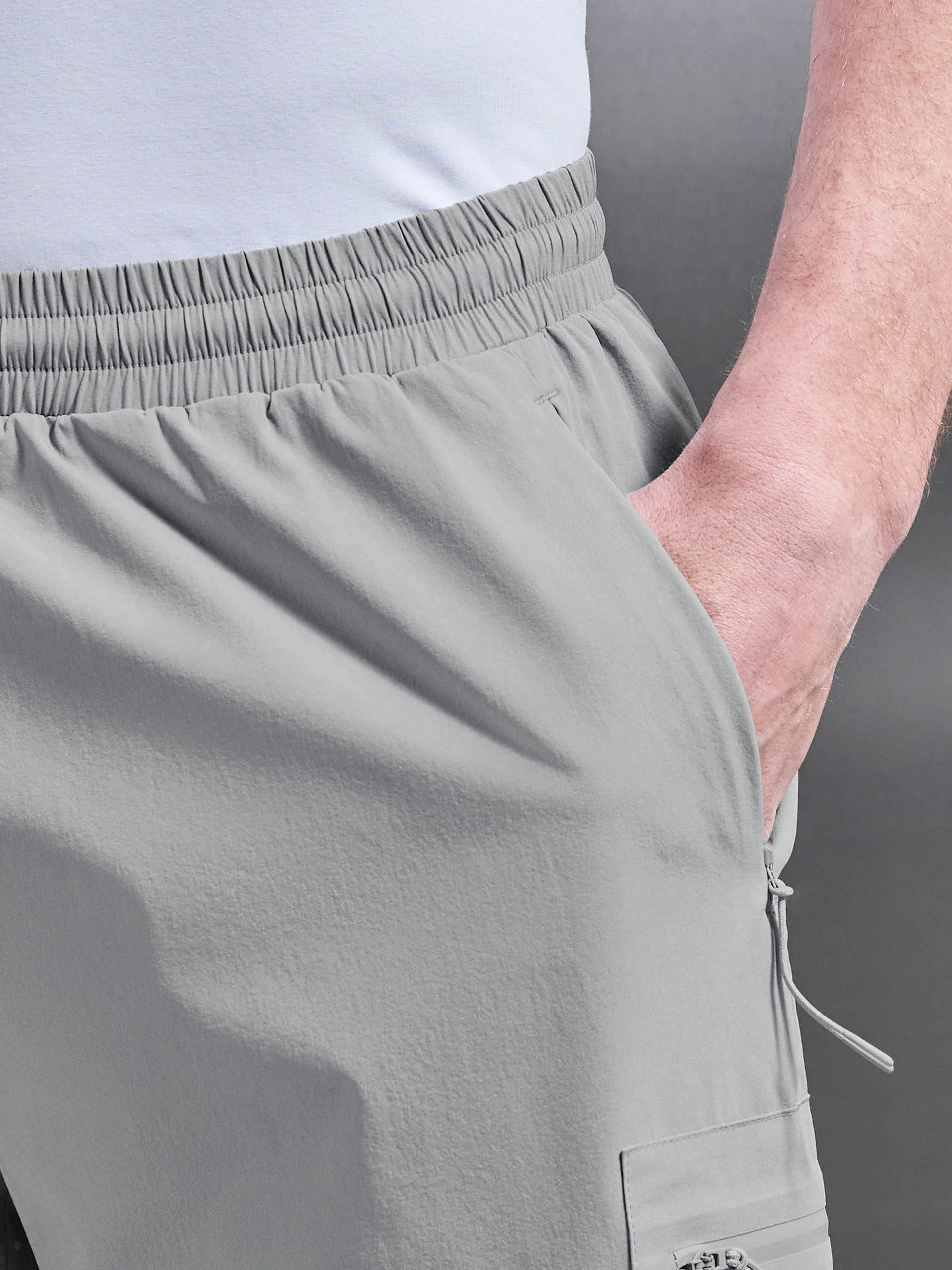 Active Cargo Short in Mid Grey - Image 4