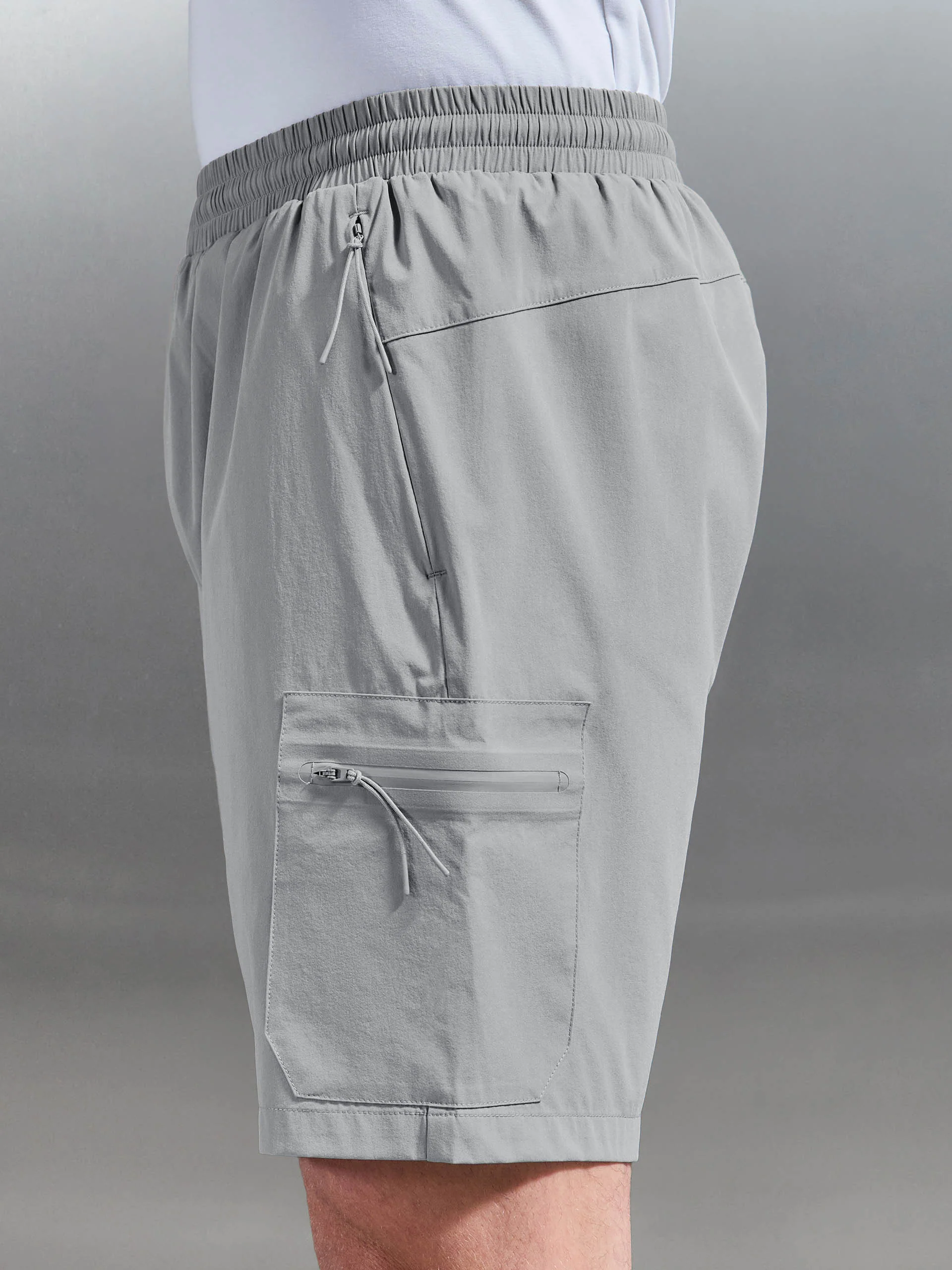 Active Cargo Short in Mid Grey - Image 5