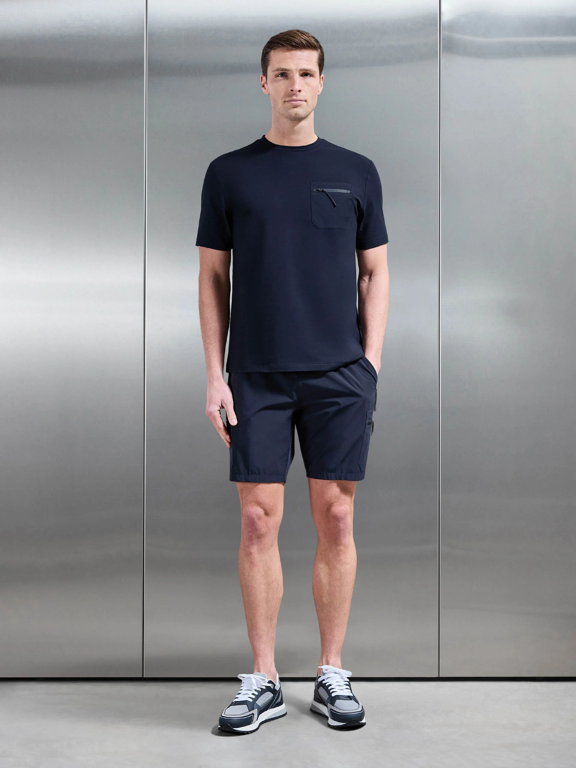 Active Cargo T-Shirt in Navy - Image 2