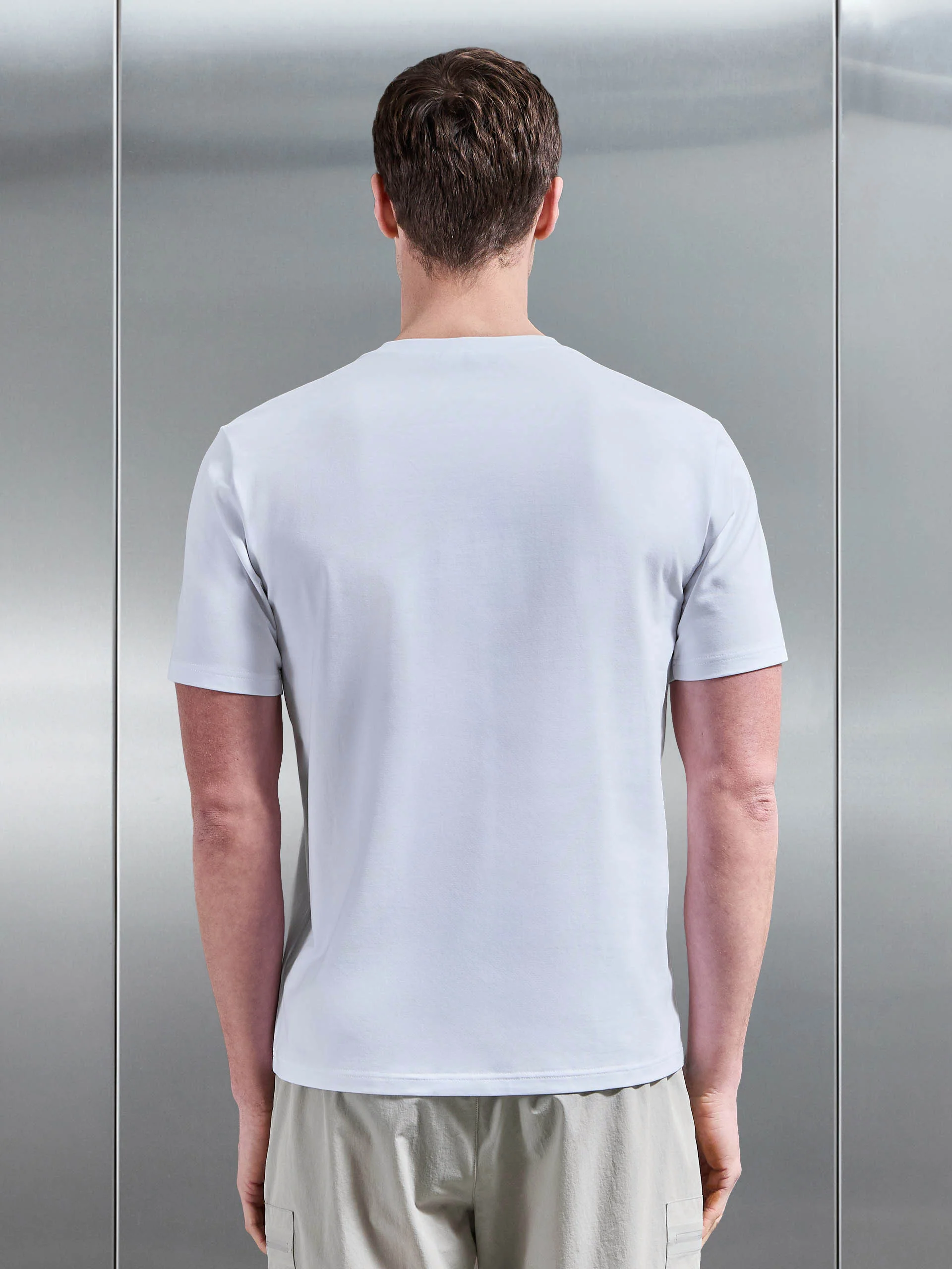 Active Cargo T-Shirt in White Stone - Image 4