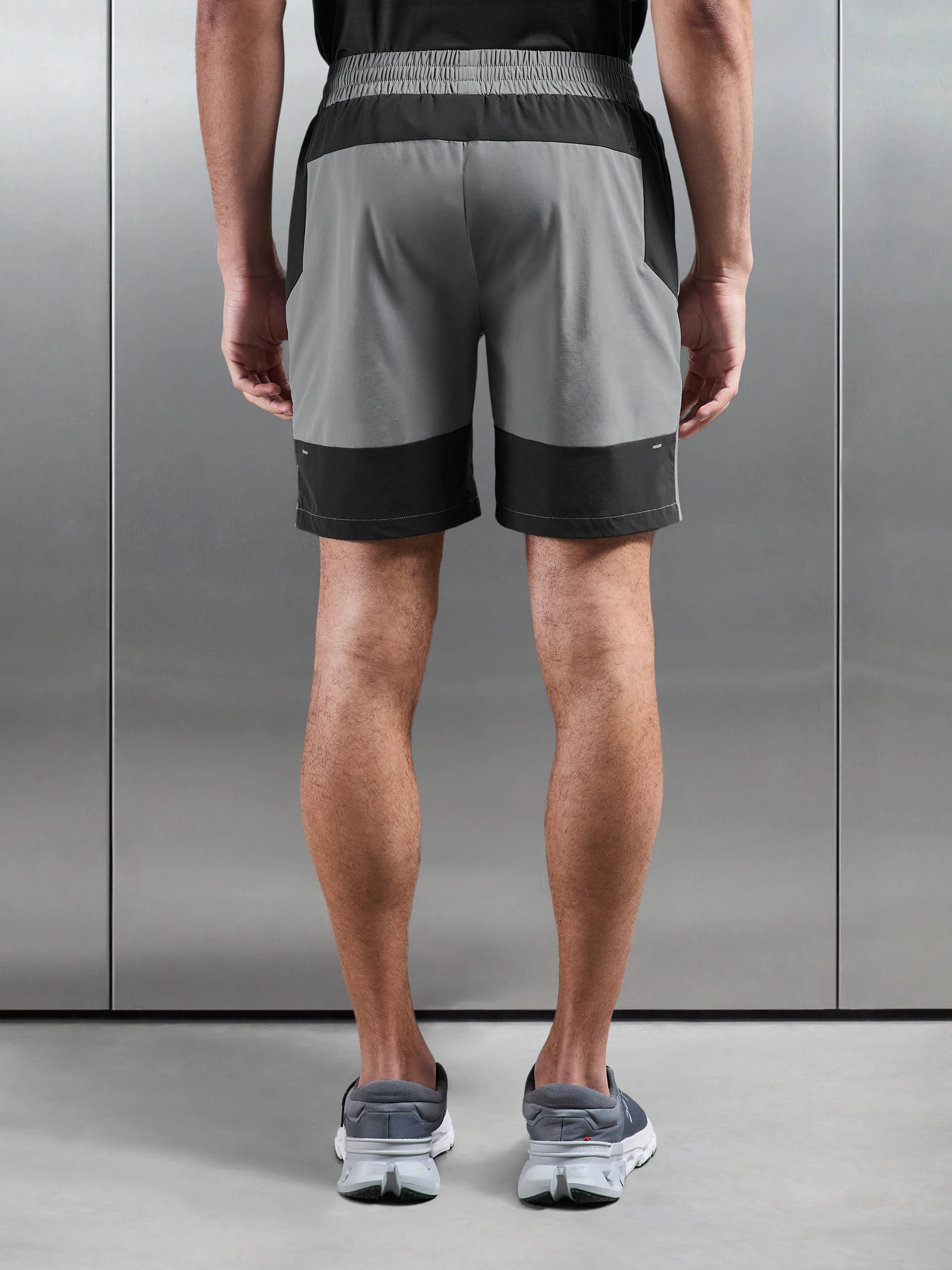 Active Colour Block Short in Mid Grey Grey - Image 5