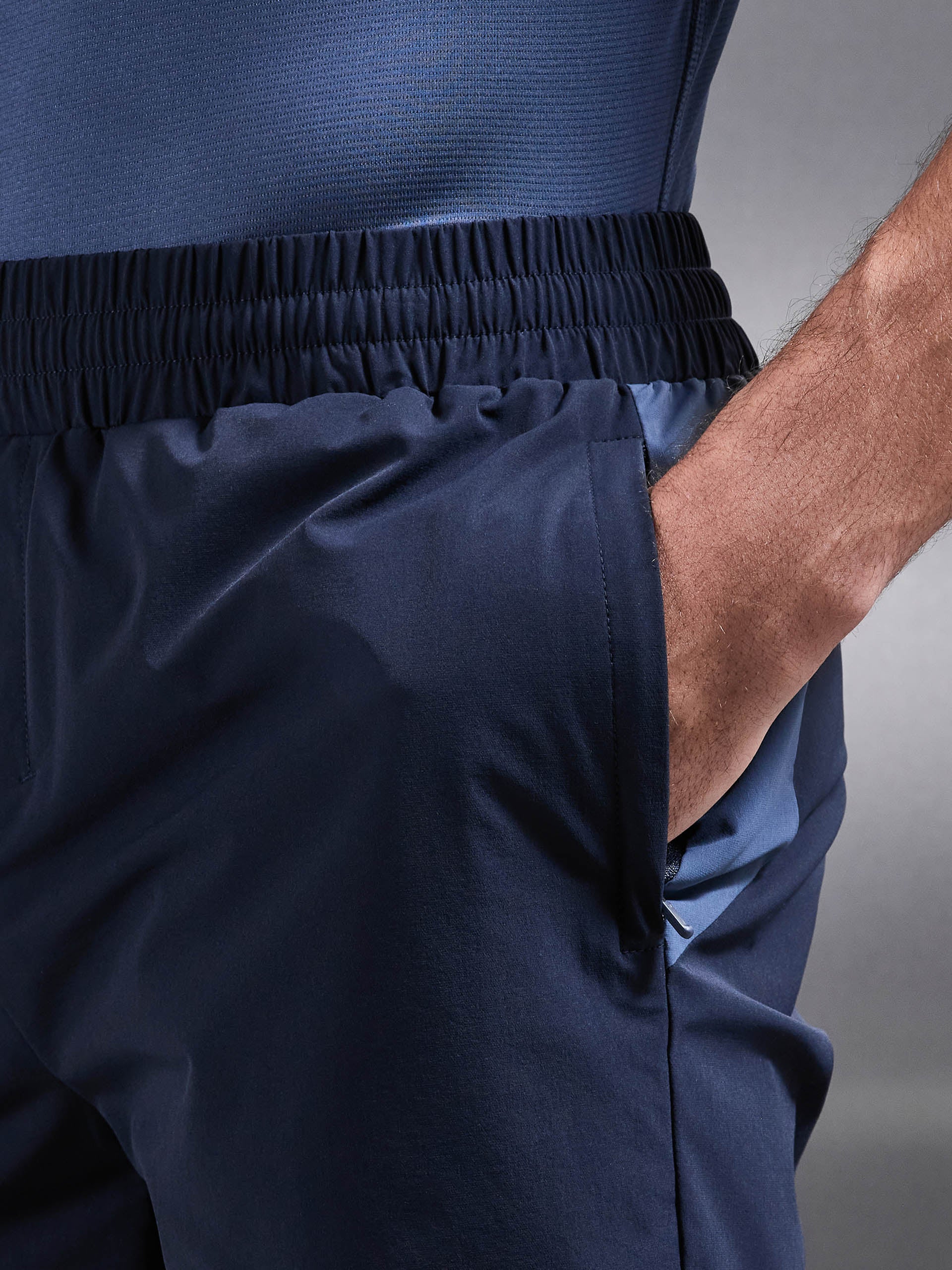 Active Colour Block Short in Navy Steel Blue - Image 6