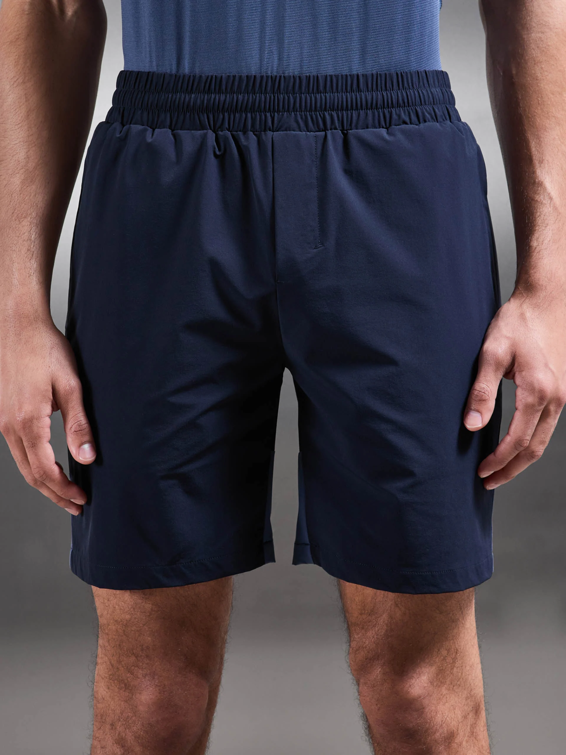 Active Colour Block Short in Navy Steel Blue - Image 7