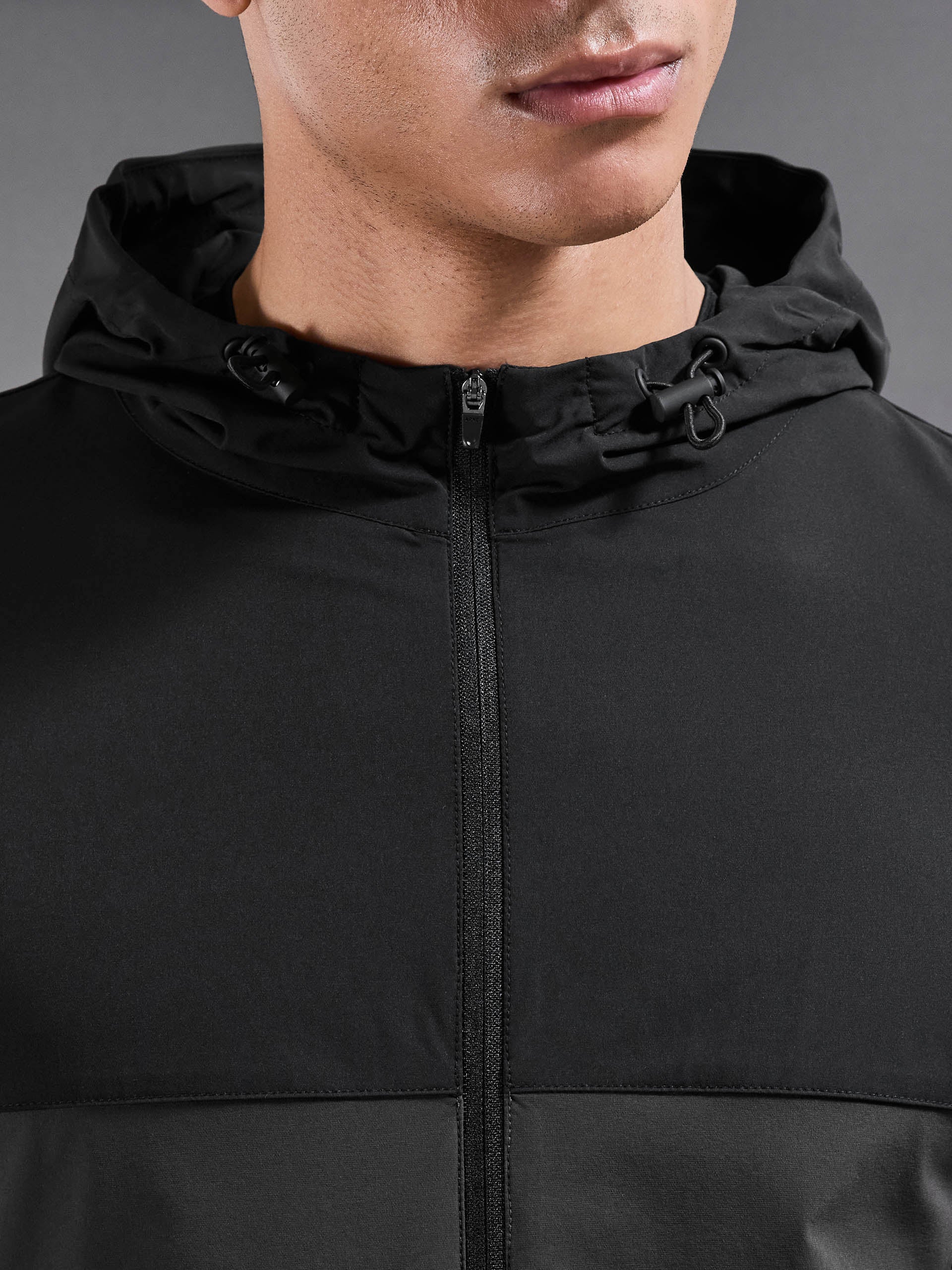 Active Colour Block Windbreaker in Black - Image 6