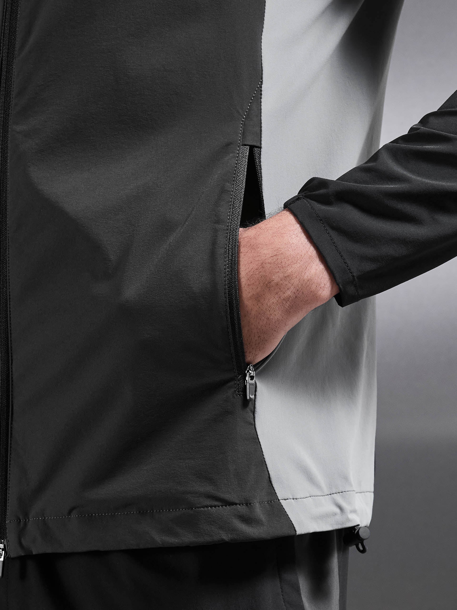 Active Colour Block Windbreaker in Black - Image 7