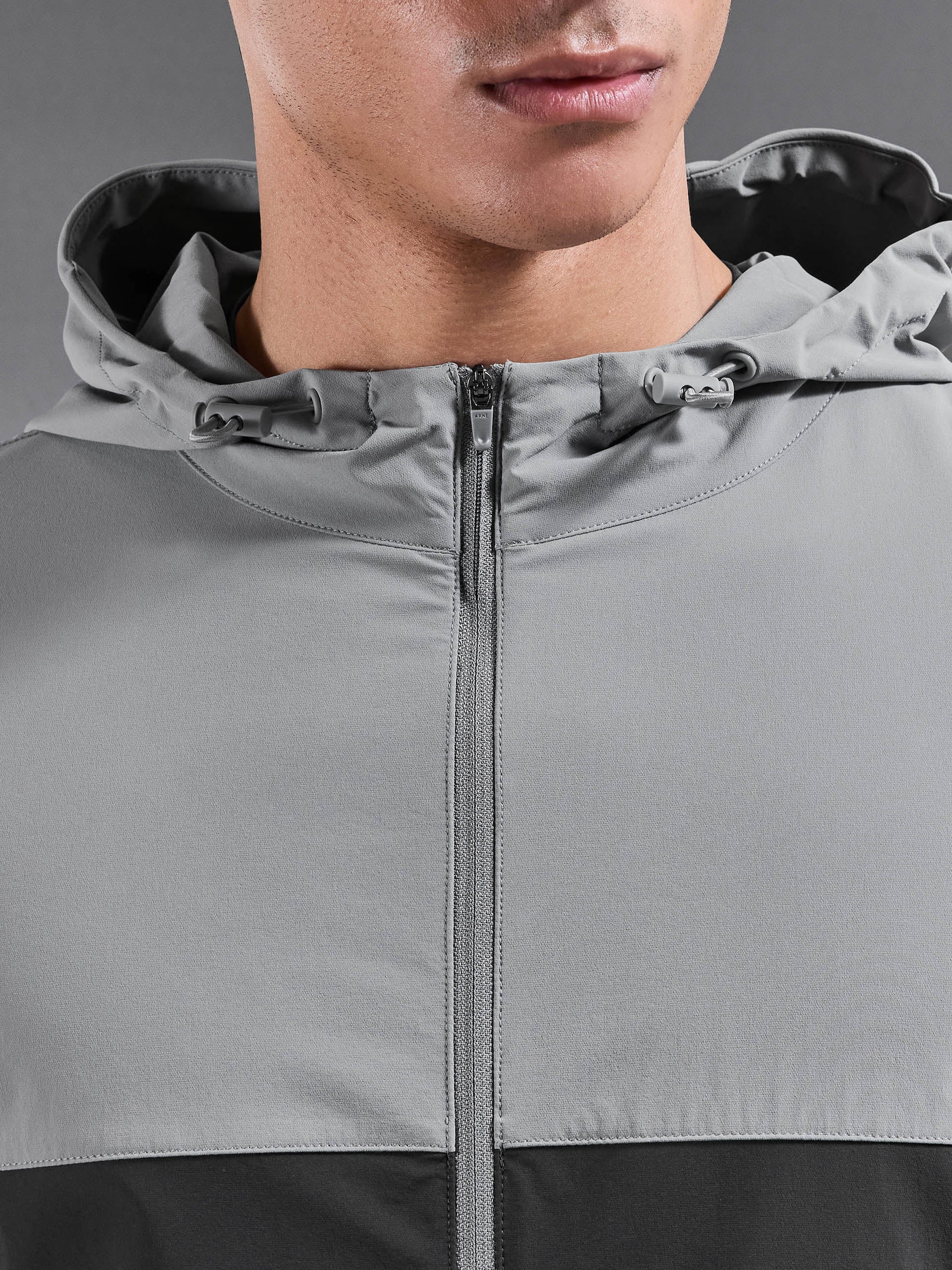 Active Colour Block Windbreaker in Mid Grey Grey - Image 6