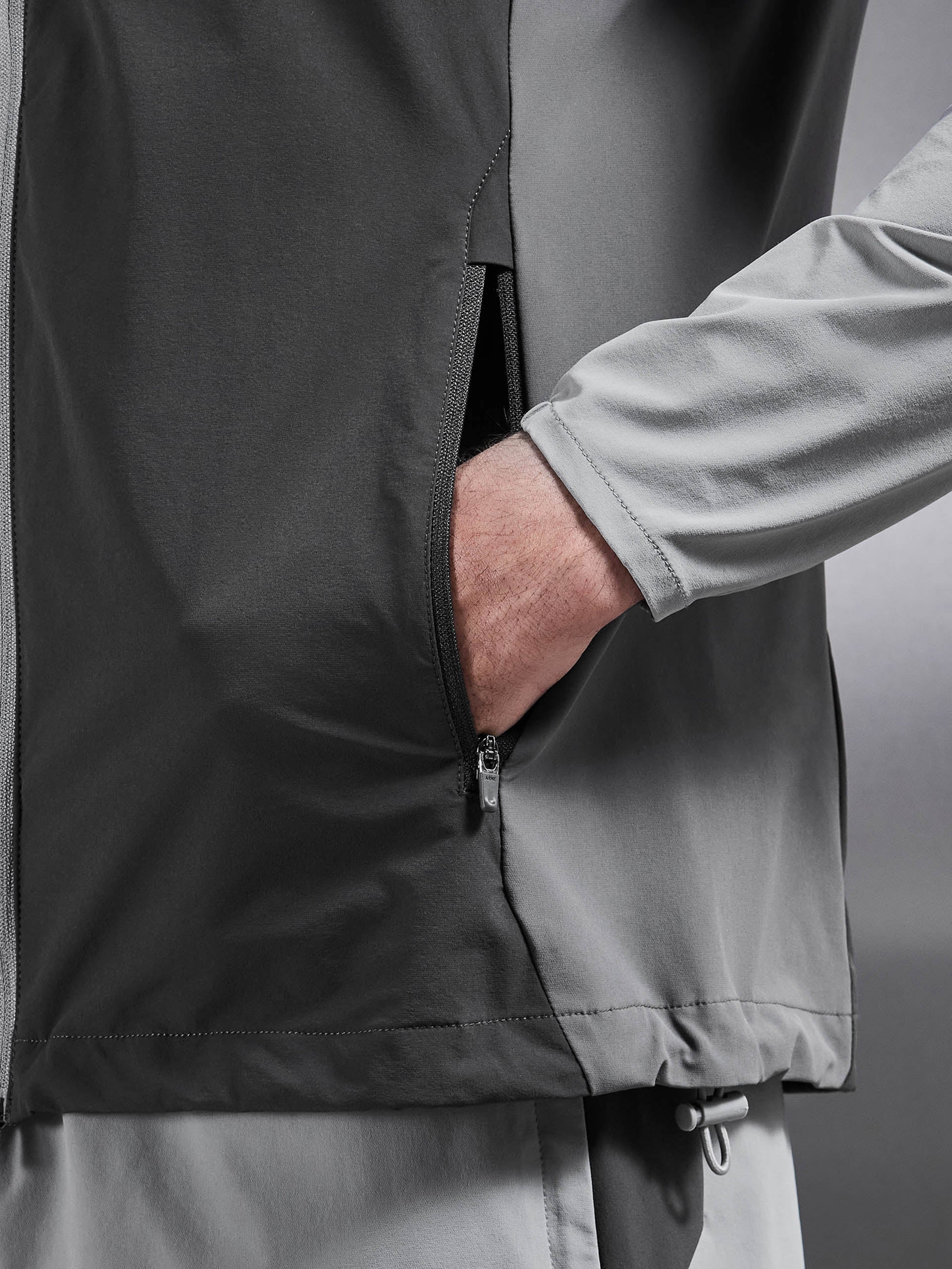 Active Colour Block Windbreaker in Mid Grey Grey - Image 7