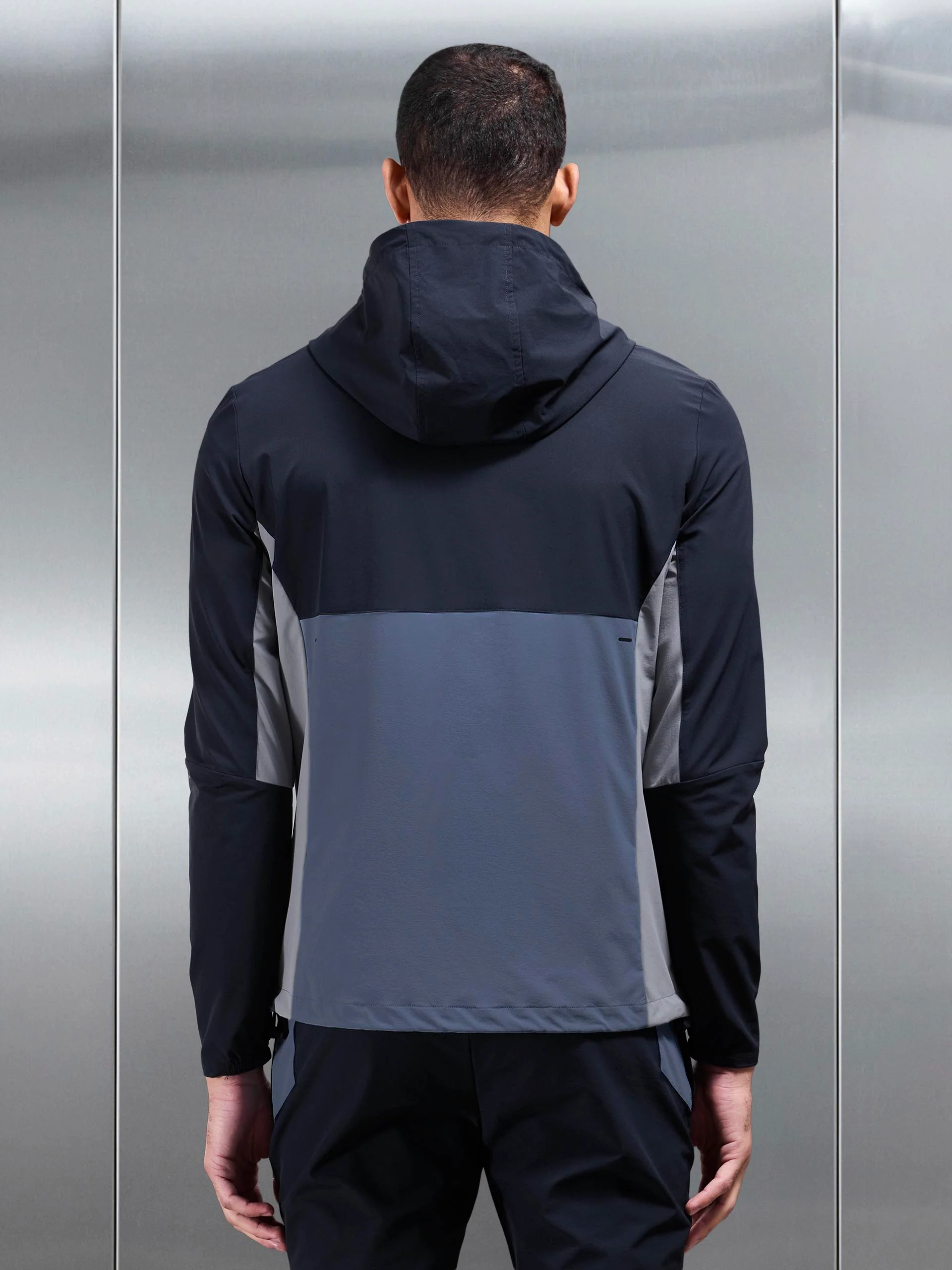 Active Colour Block Windbreaker in Navy - Image 5