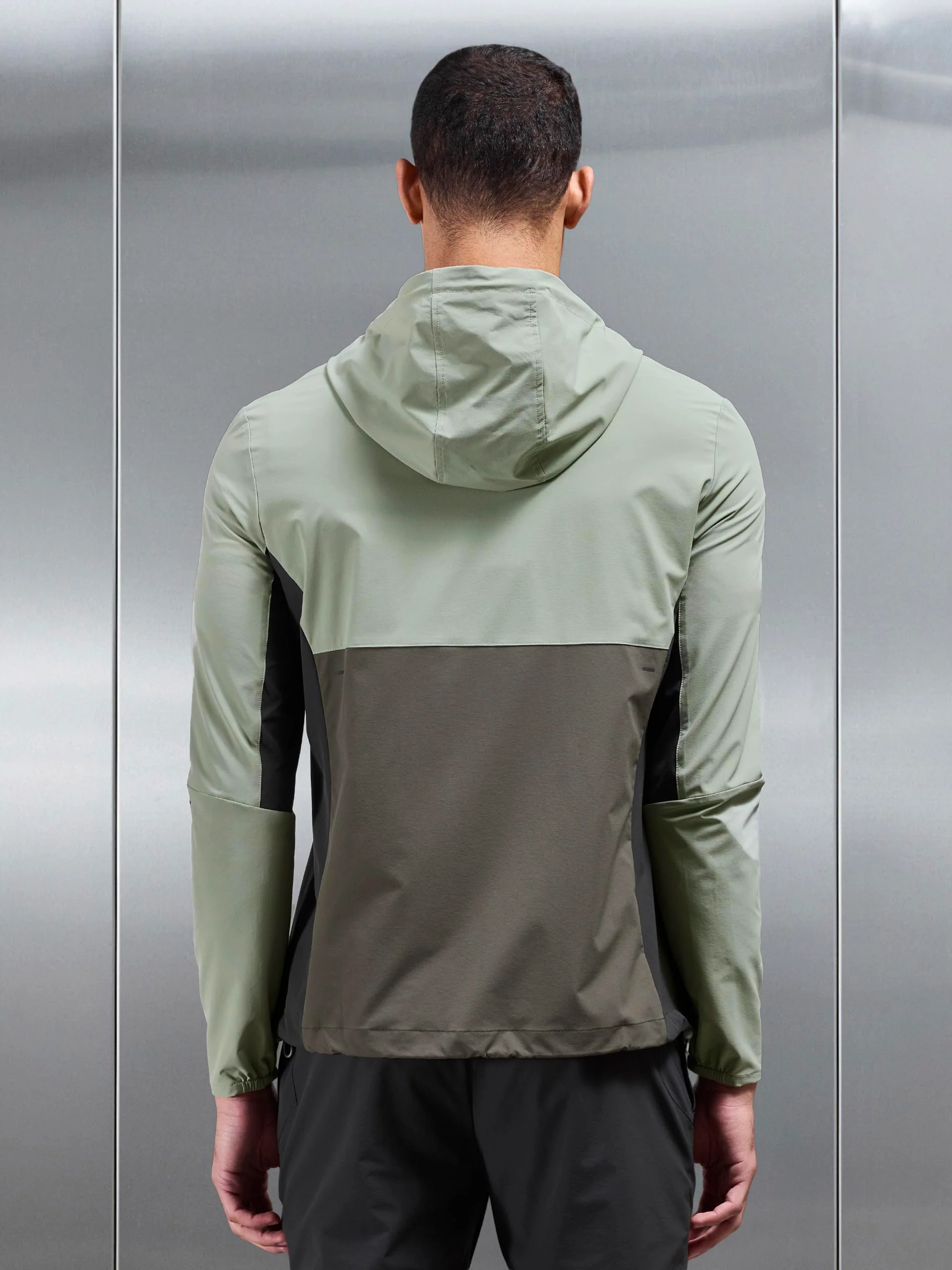 Active Colour Block Windbreaker in Olive - Image 5