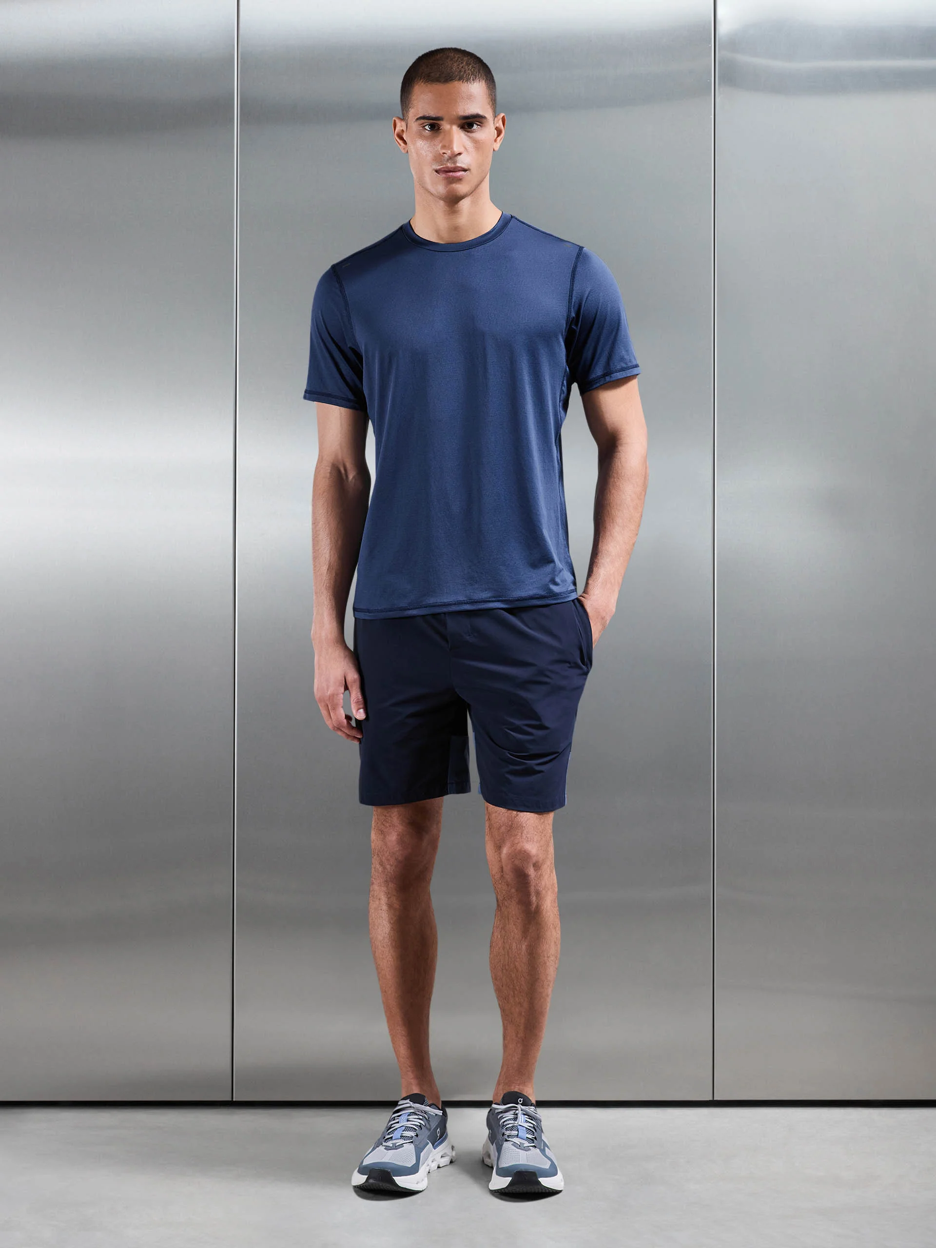 Active Essential T-Shirt in Steel Blue - Image 4