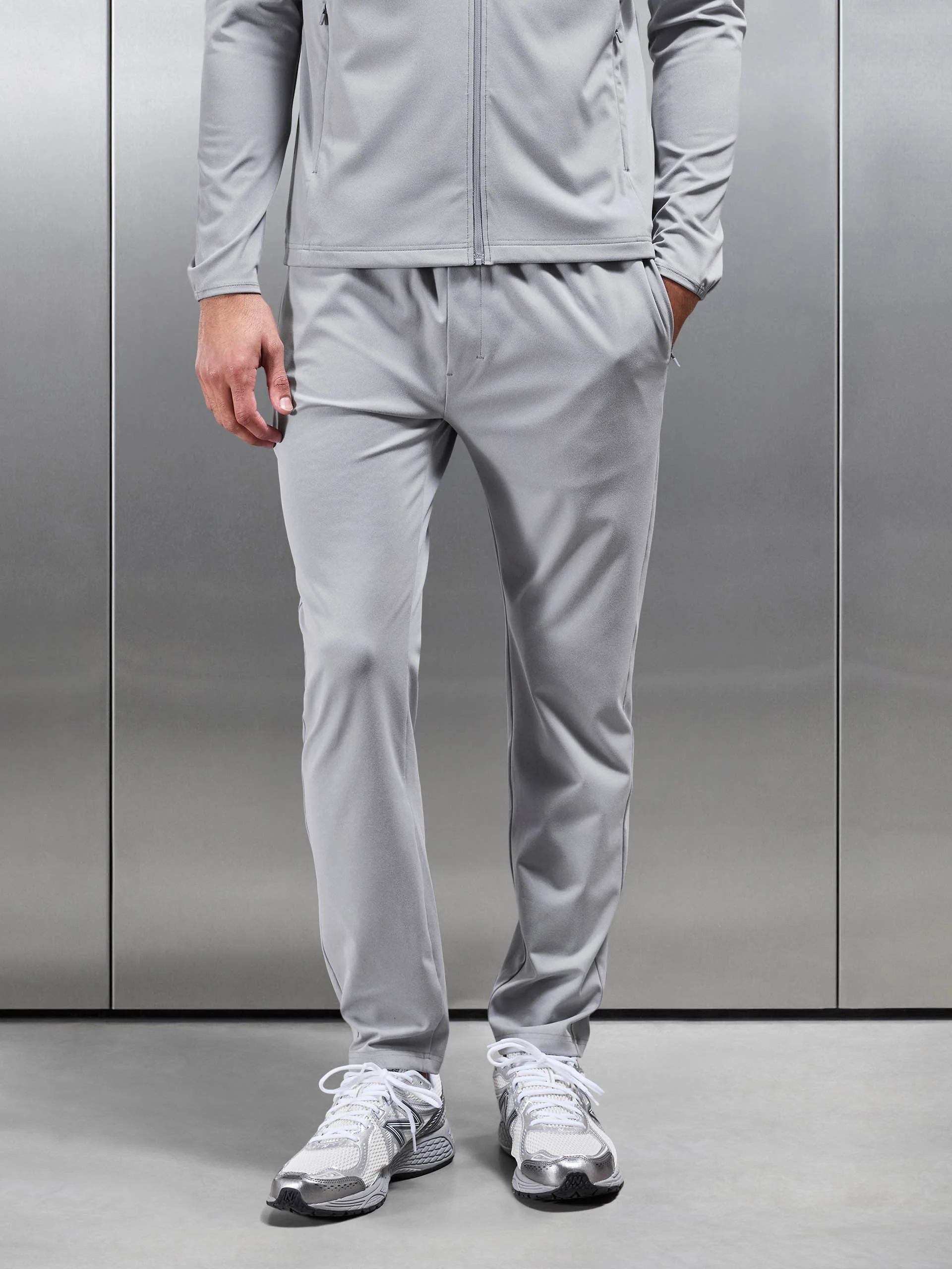 Active Jersey Jogger in Marl Grey - Image 3