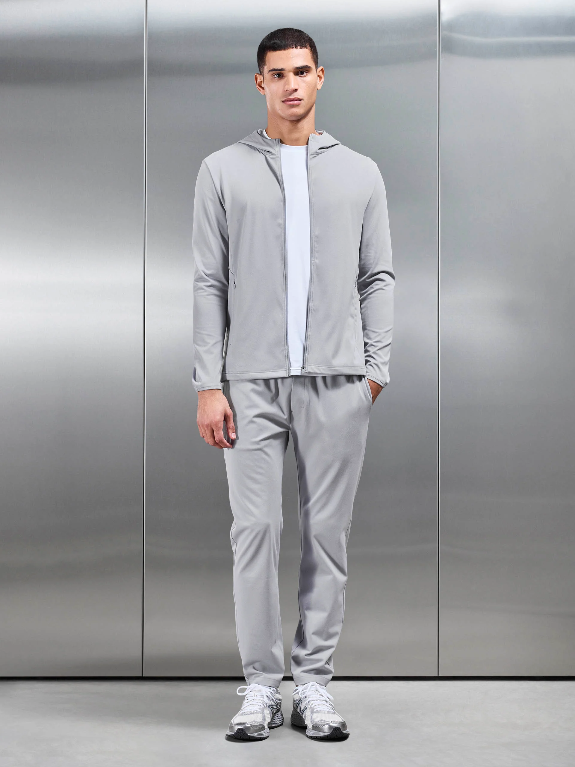 Active Jersey Jogger in Marl Grey - Image 4