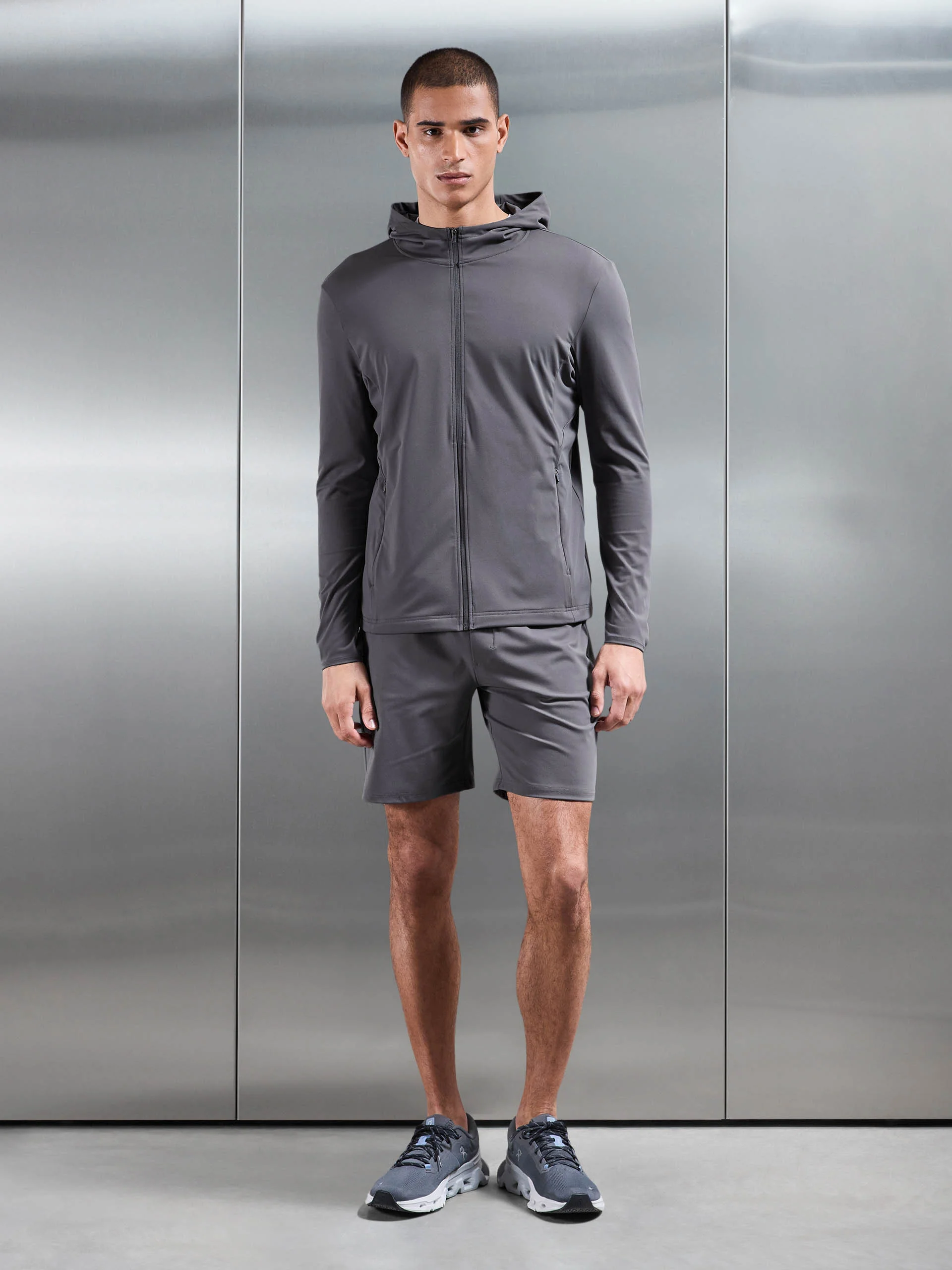 Active Jersey Short in Grey - Image 4