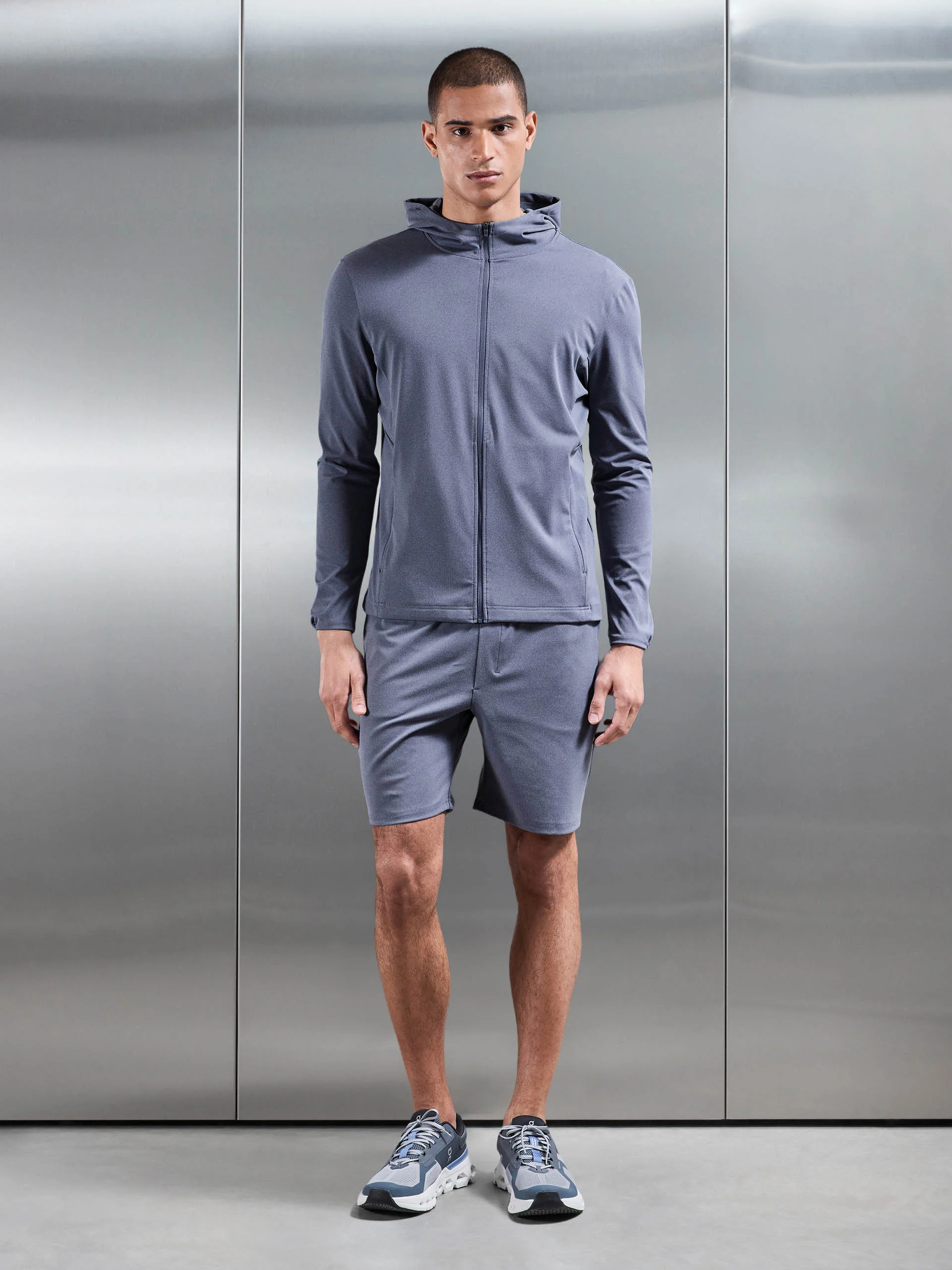 Active Jersey Short in Navy Marl - Image 3