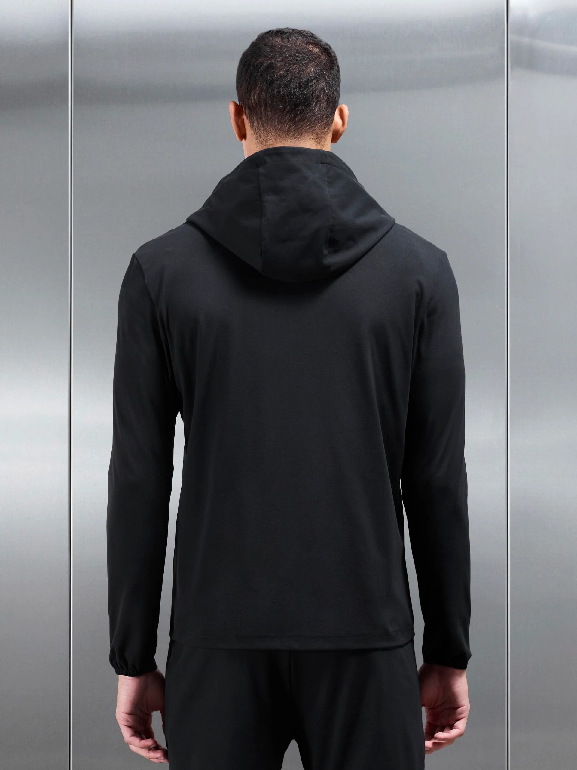 Active Jersey Zip Hoodie in Black - Image 5