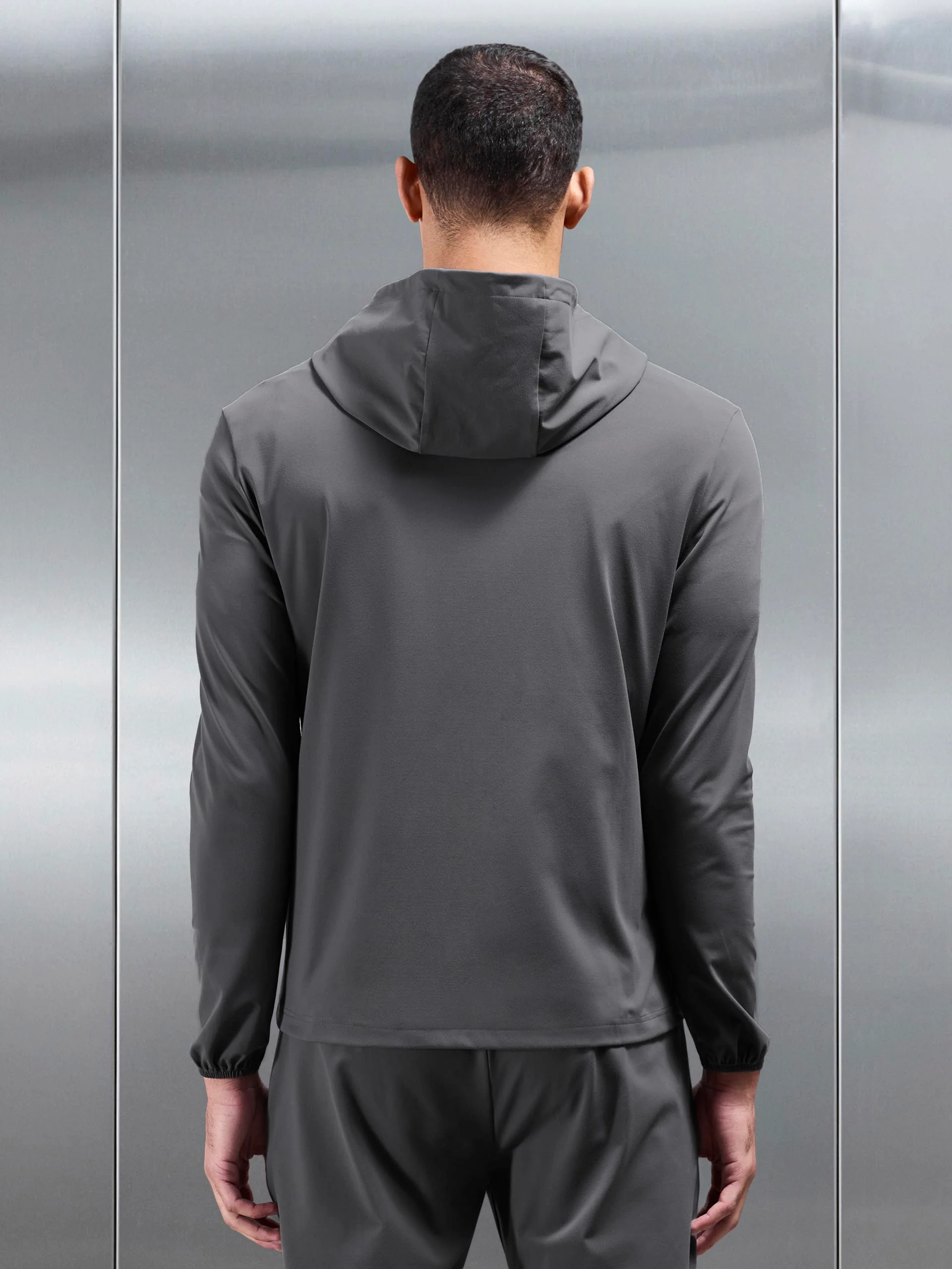 Active Jersey Zip Hoodie in Grey - Image 5
