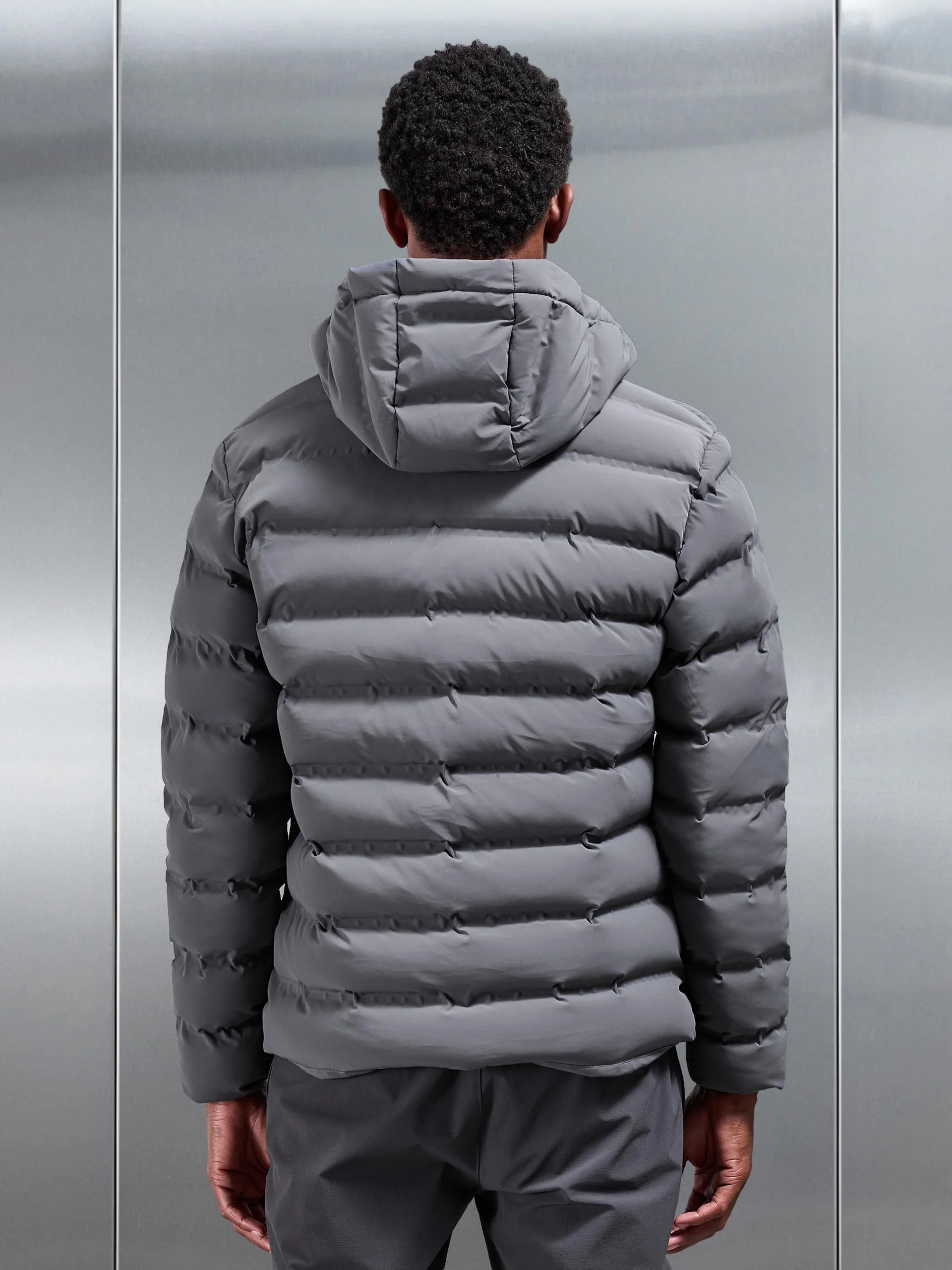 Active Puffer Jacket in Grey - Image 3