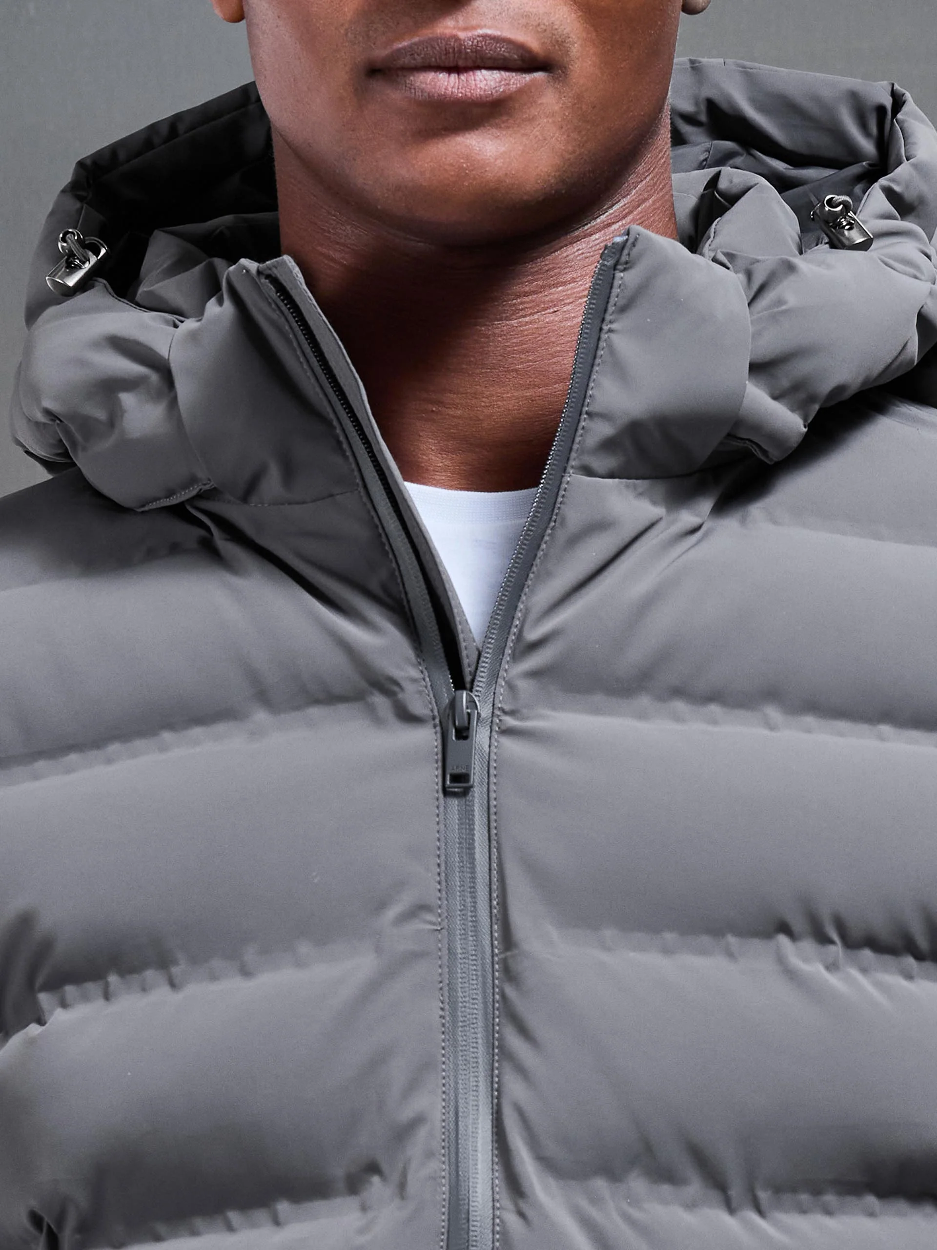 Active Puffer Jacket in Grey - Image 4
