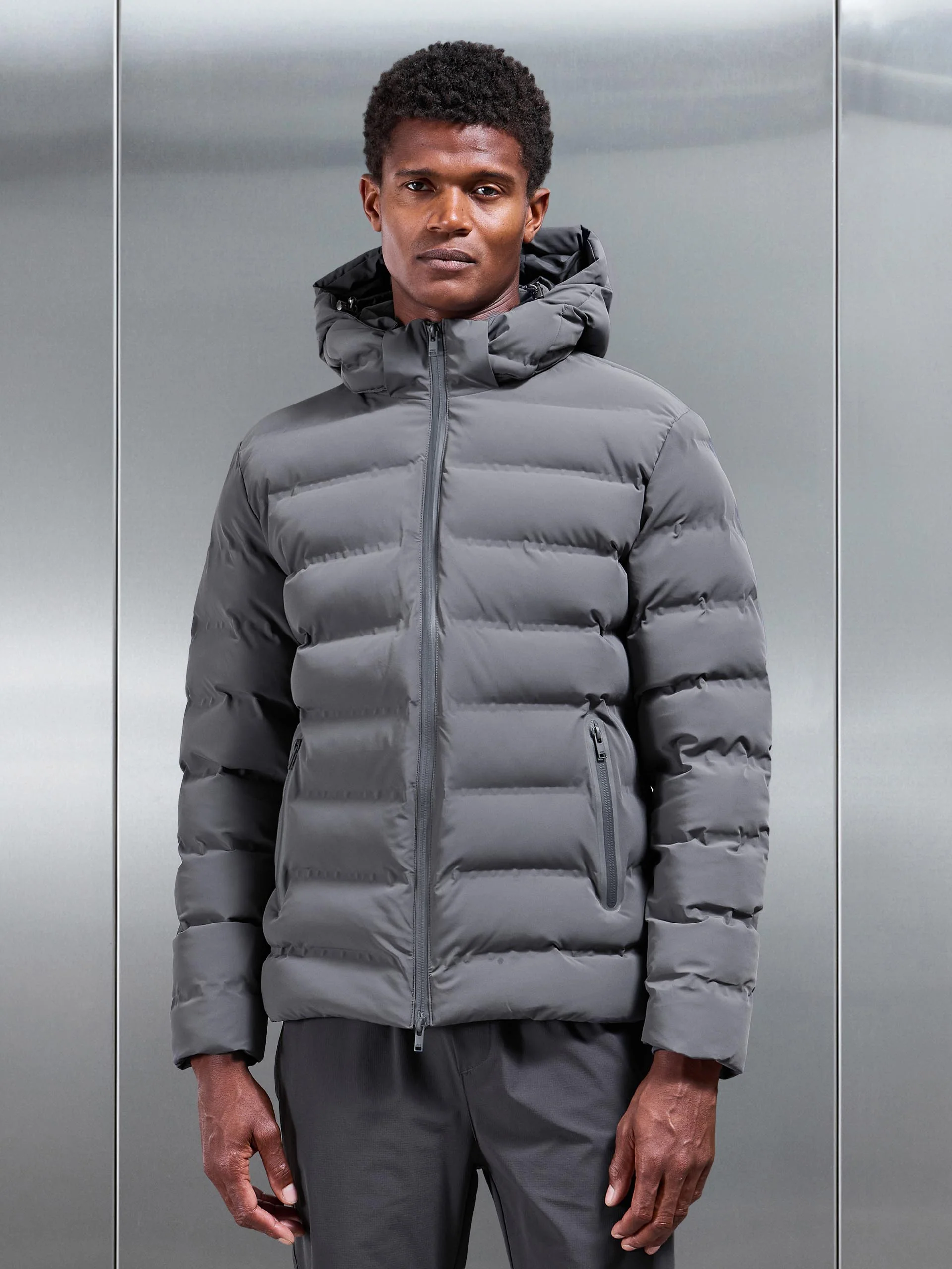 Active Puffer Jacket in Grey - Image 6
