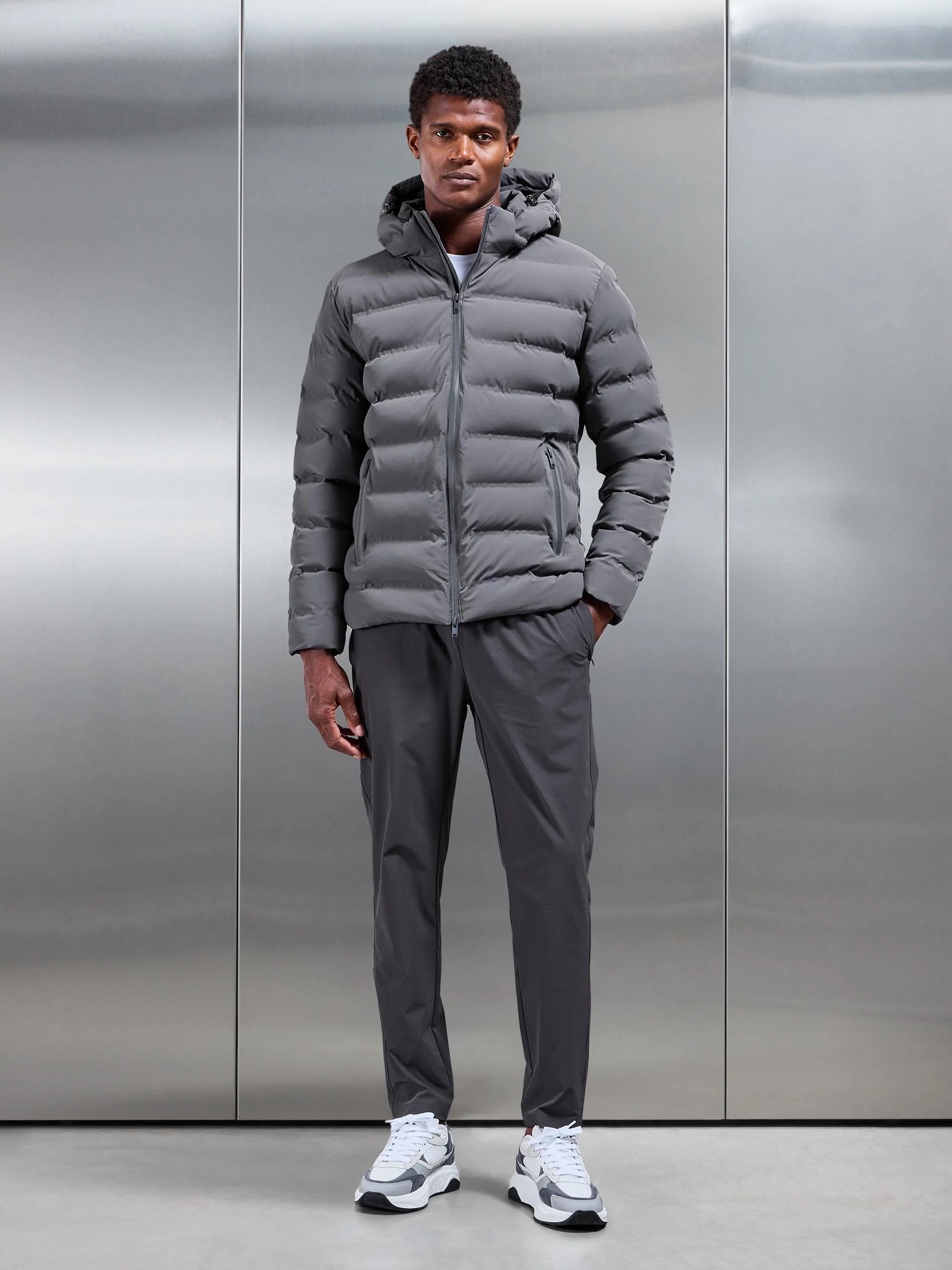 Active Puffer Jacket in Grey - Image 7