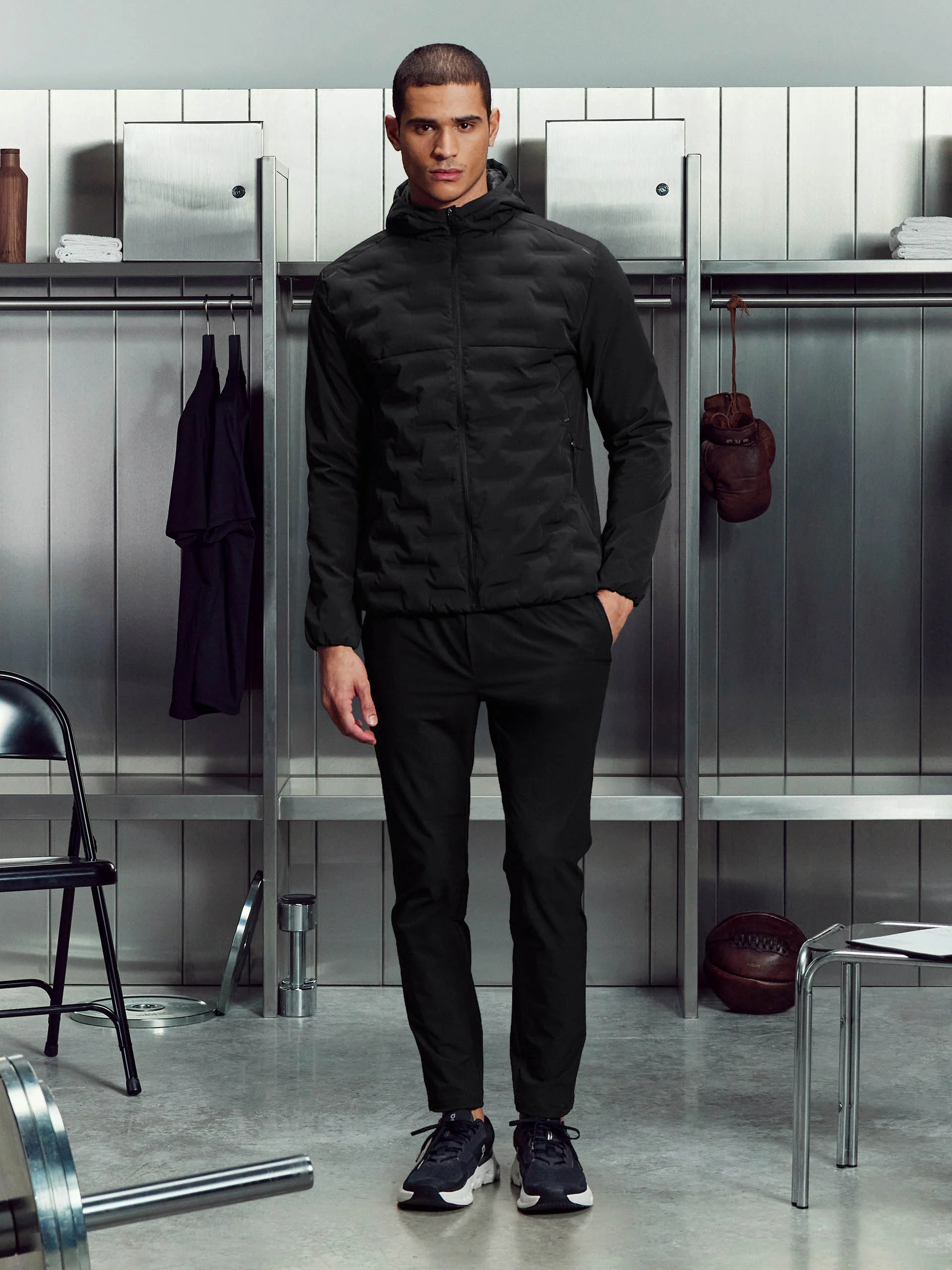 Active Quilted Windbreaker in Black - Image 2