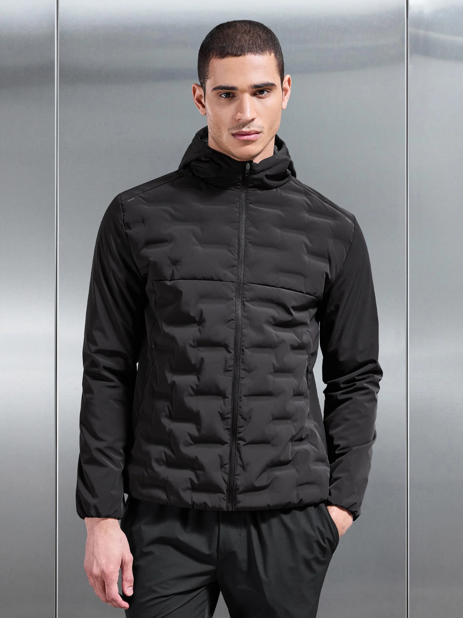 Active Quilted Windbreaker in Black - Image 3