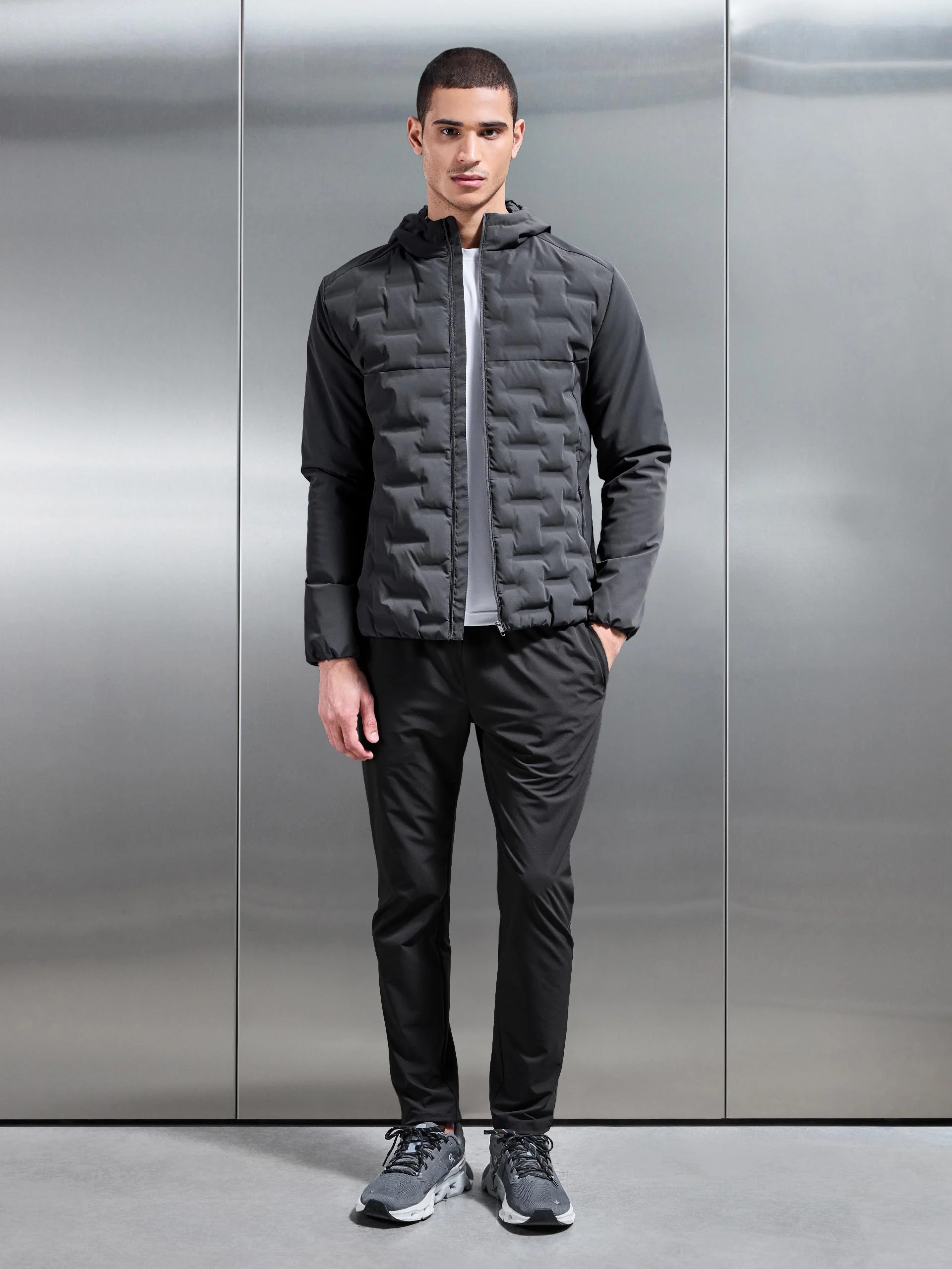 Active Quilted Windbreaker in Grey - Image 8