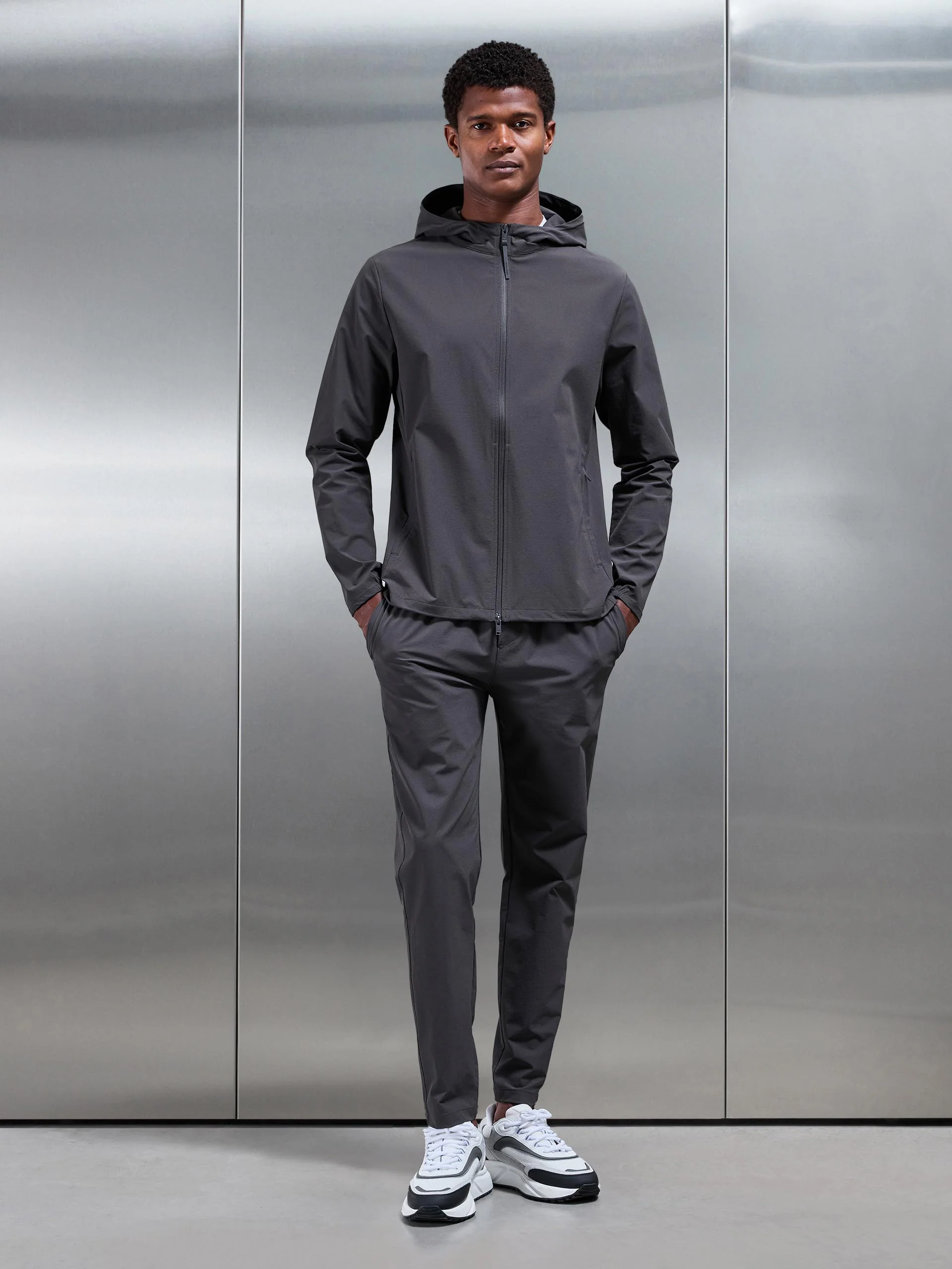 Active Technical Tapered Trackpant in Grey - Image 3