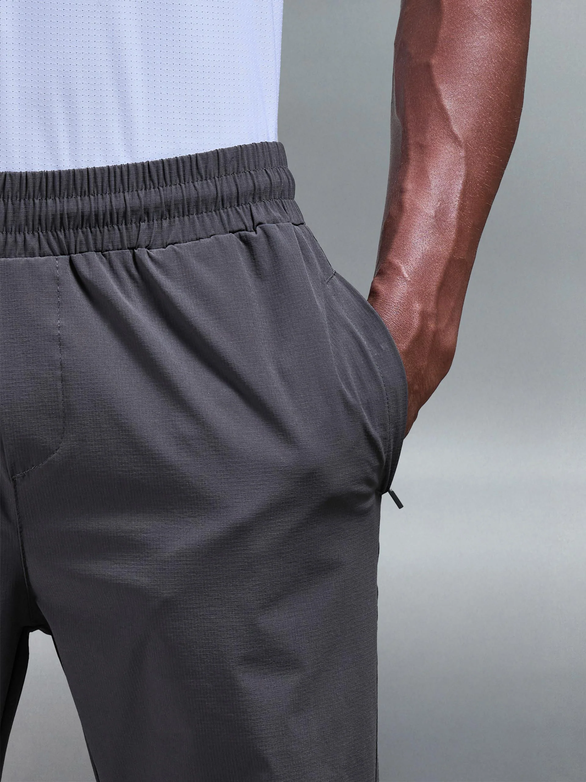 Active Technical Tapered Trackpant in Grey - Image 5