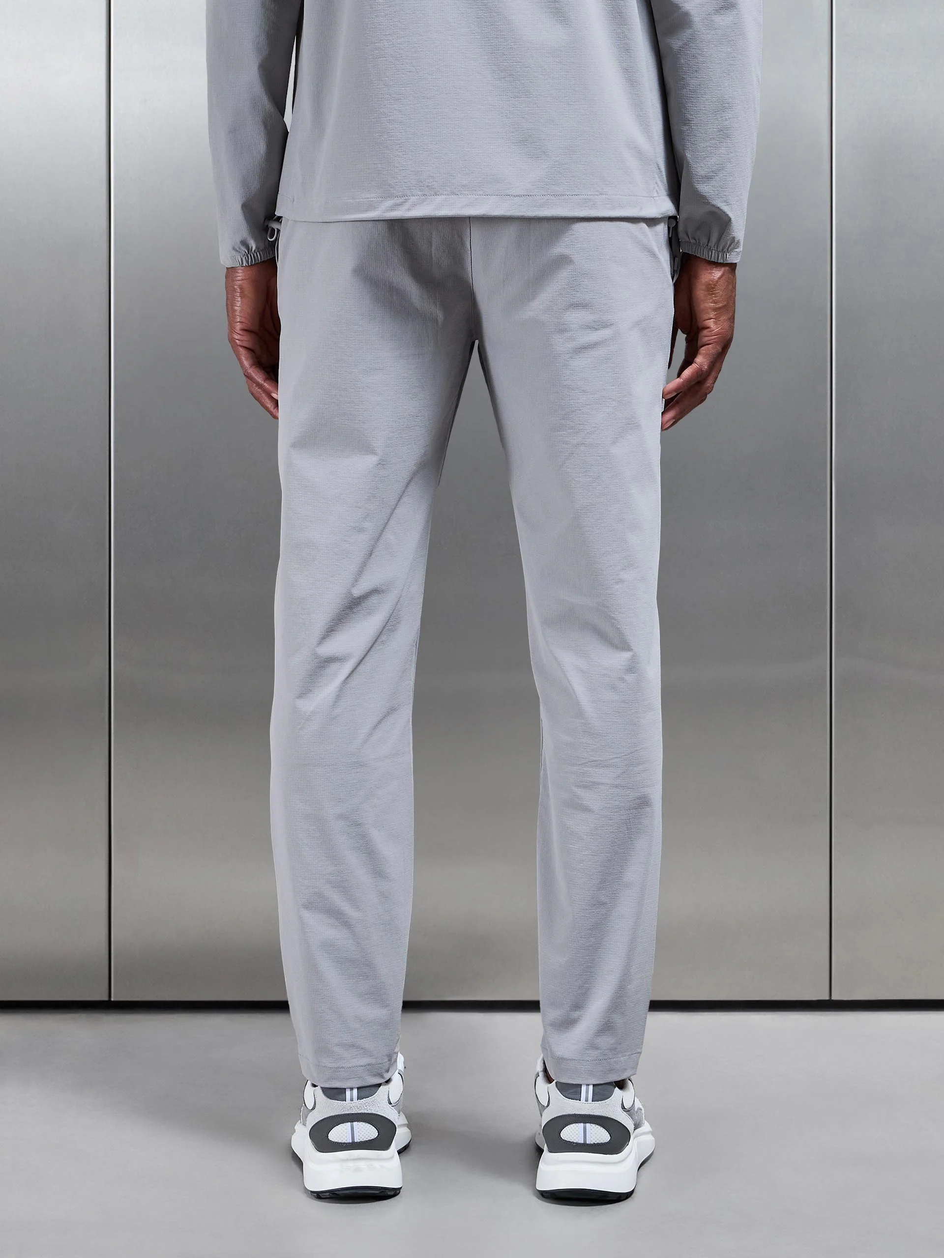 Active Technical Tapered Trackpant in Mid Grey - Image 3