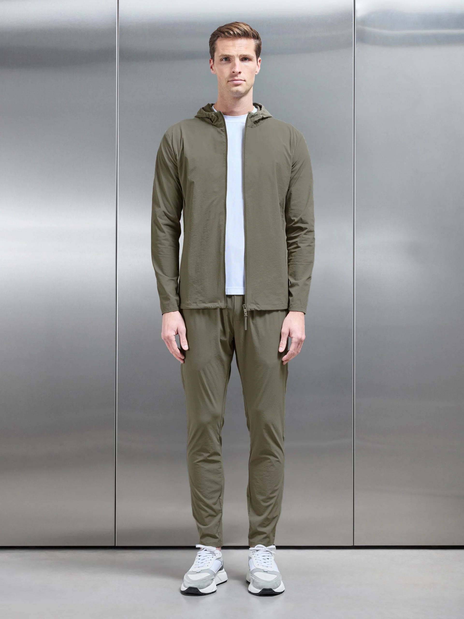 Active Technical Tapered Trackpant in Olive - Image 2