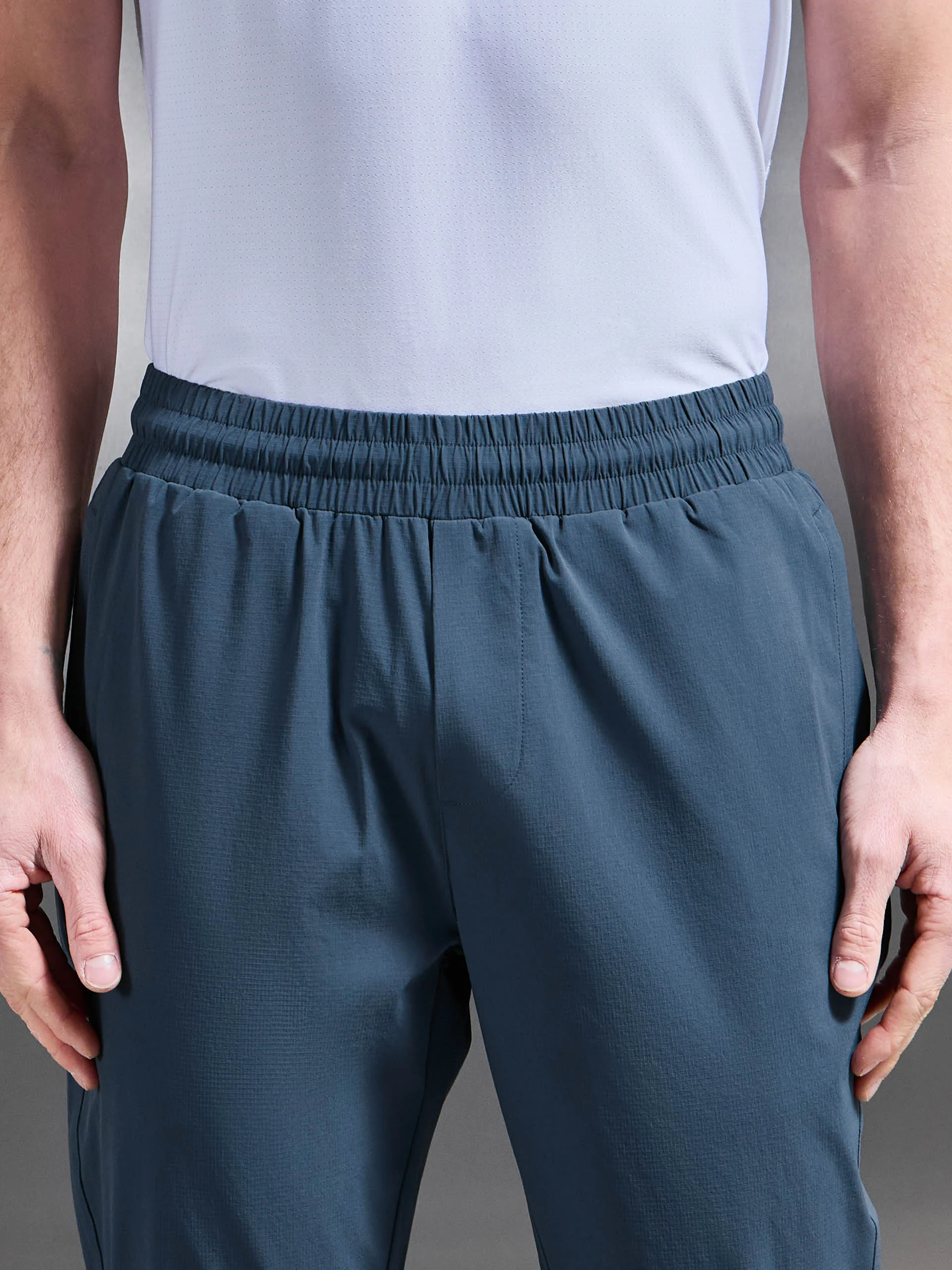 Active Technical Tapered Trackpant in Steel Blue - Image 5