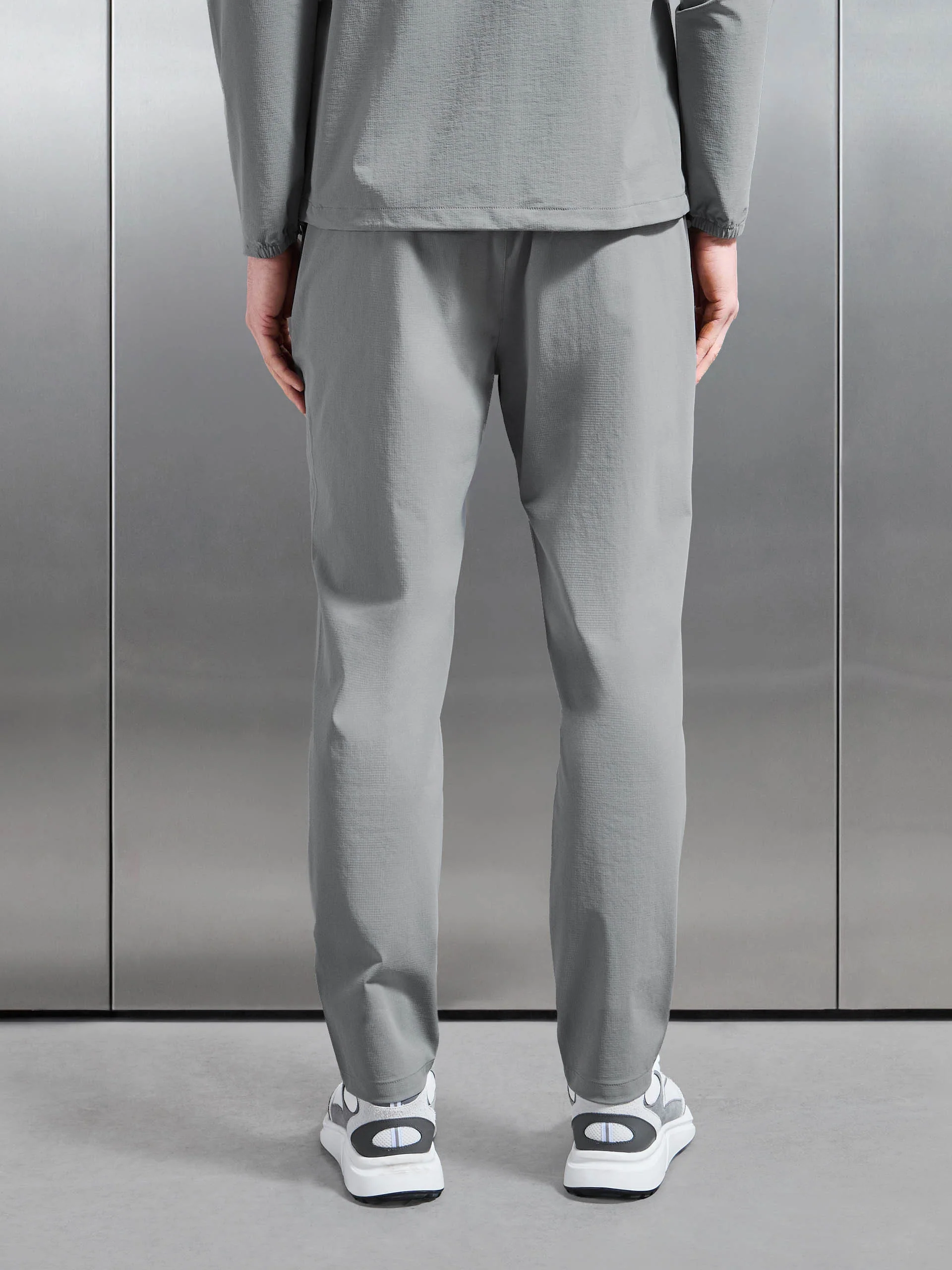 Active Technical Tapered Trackpant in Steel Grey - Image 3
