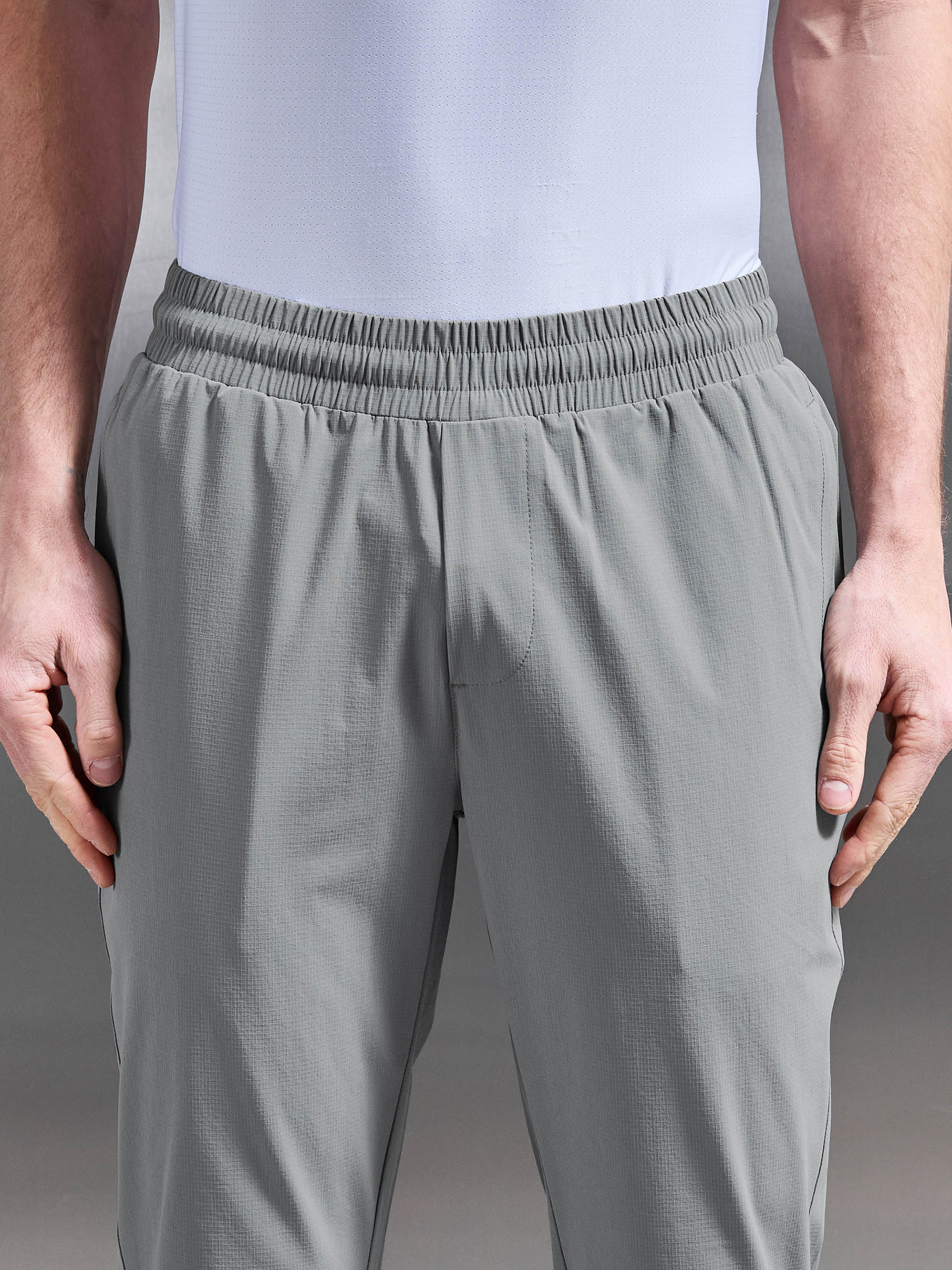 Active Technical Tapered Trackpant in Steel Grey - Image 5