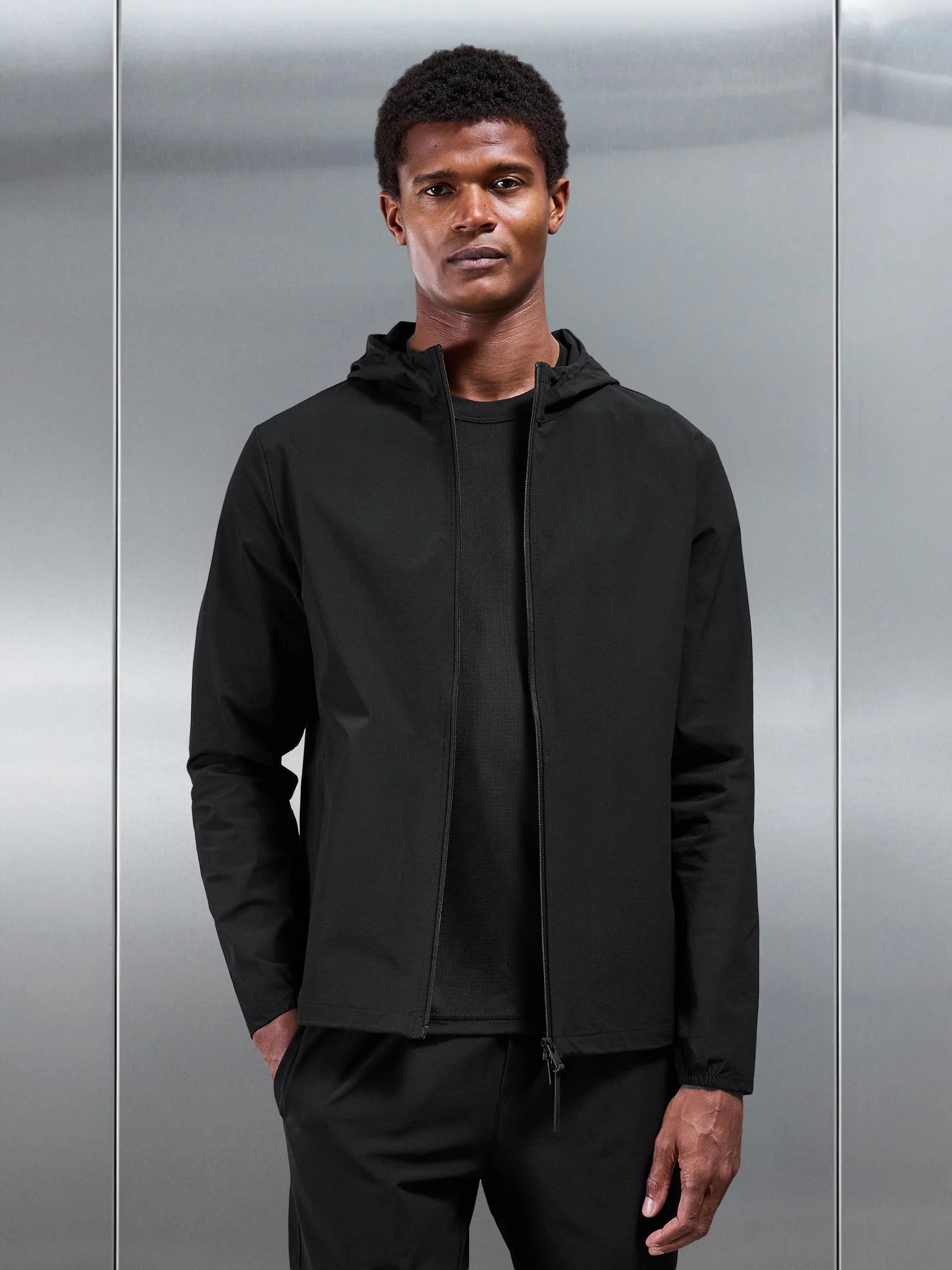 Active Technical Windbreaker in Black - Image 6