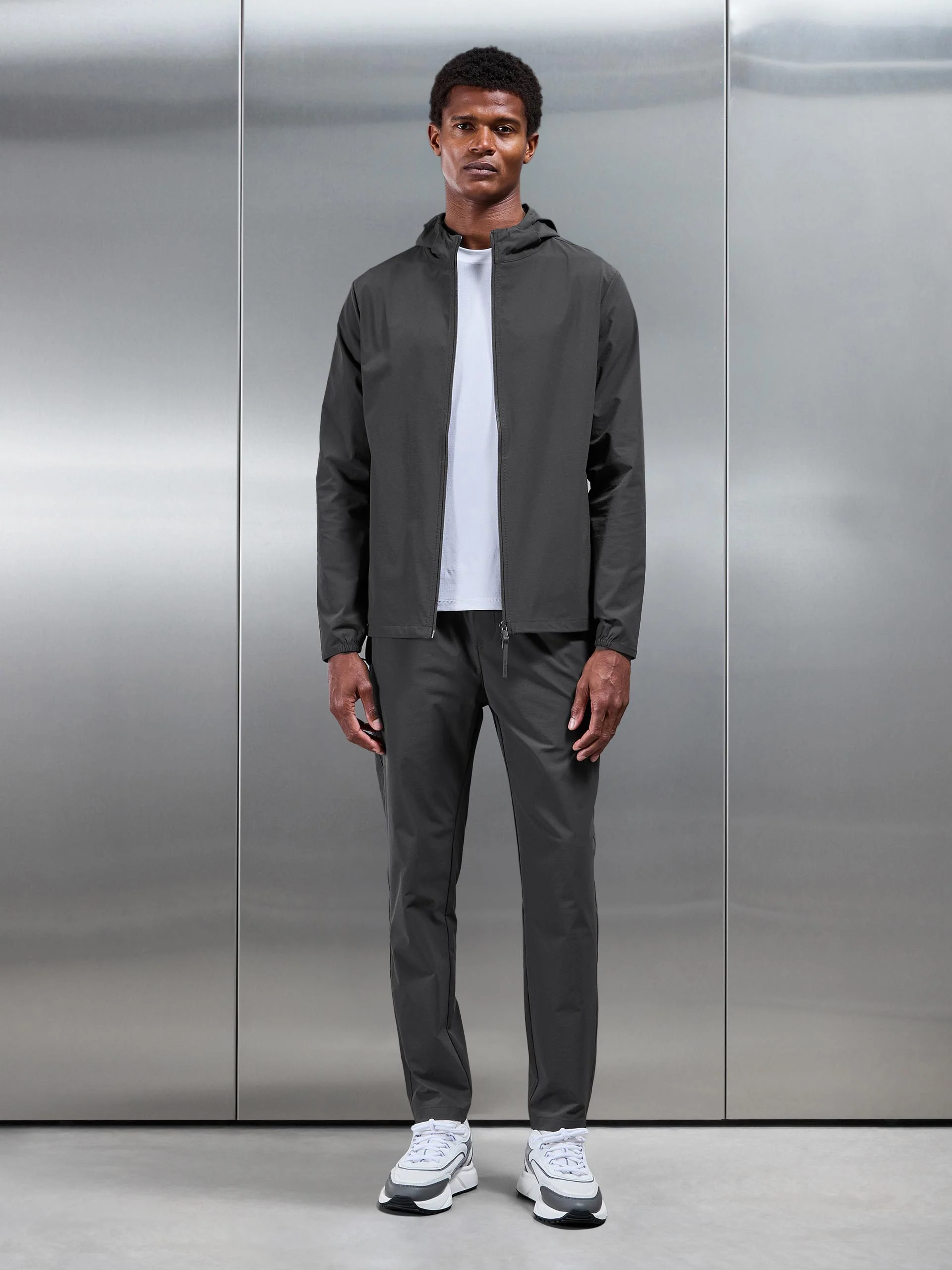 Active Technical Windbreaker in Grey - Image 3