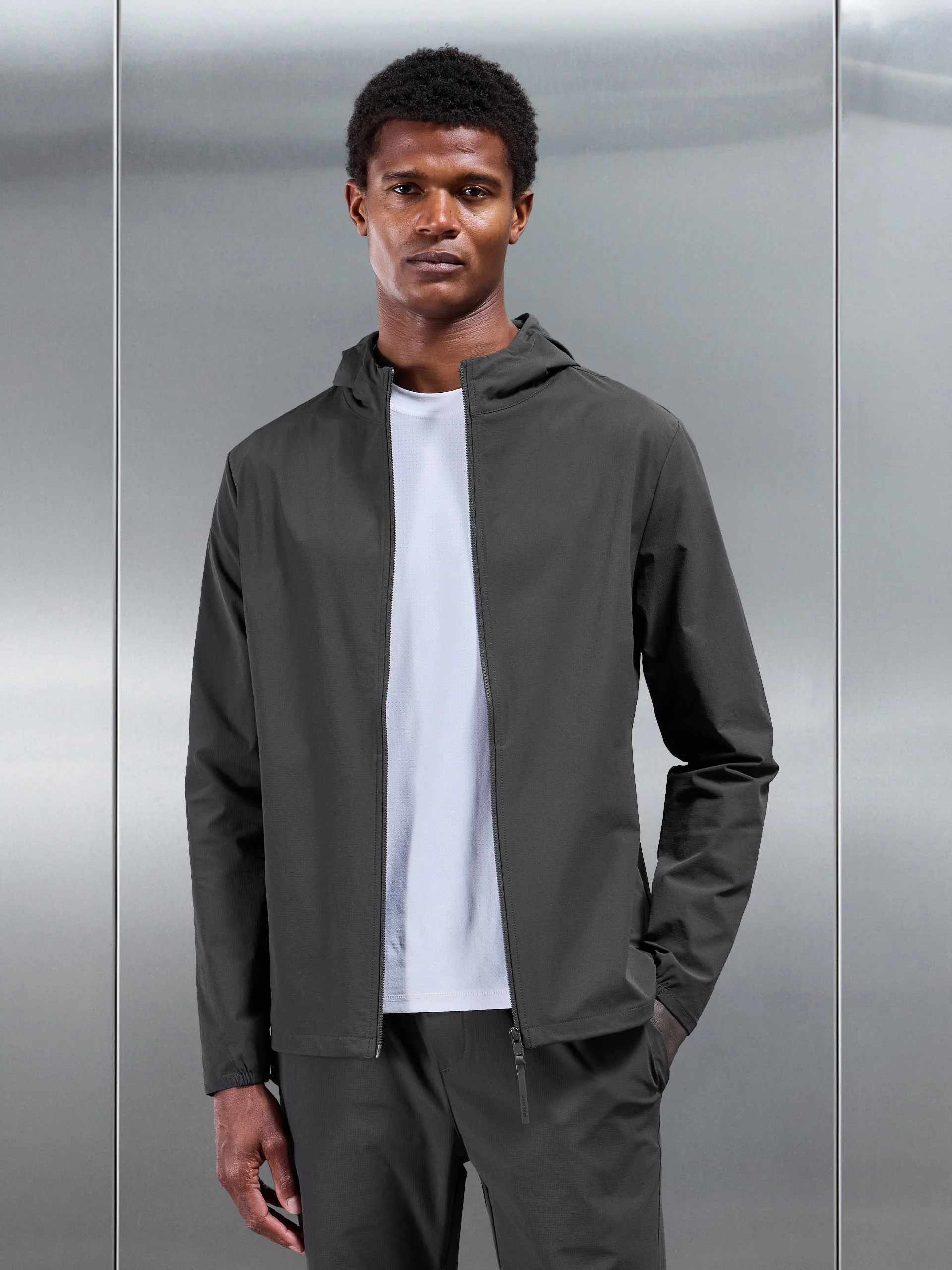 Active Technical Windbreaker in Grey - Image 8