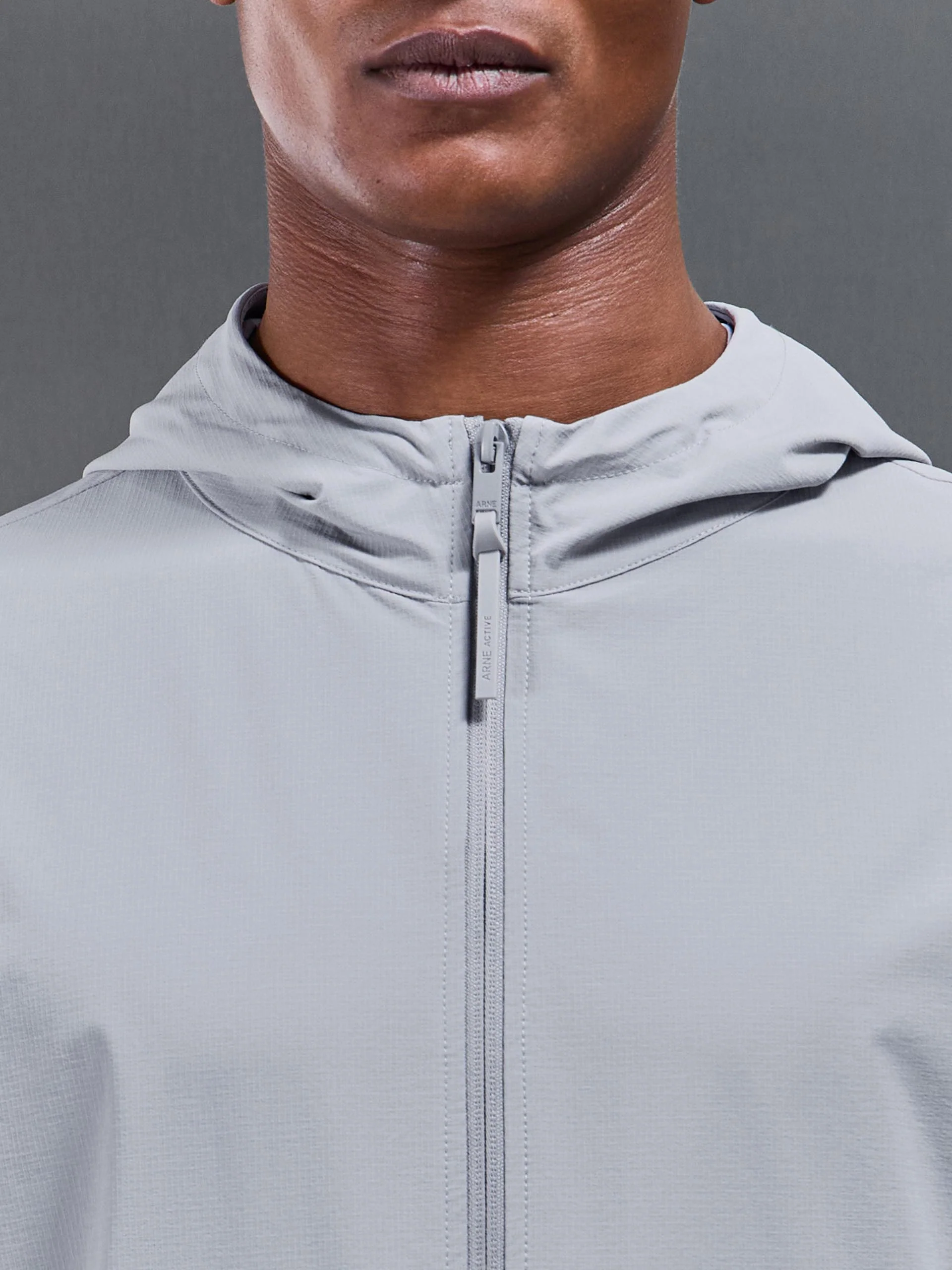 Active Technical Windbreaker in Mid Grey - Image 3